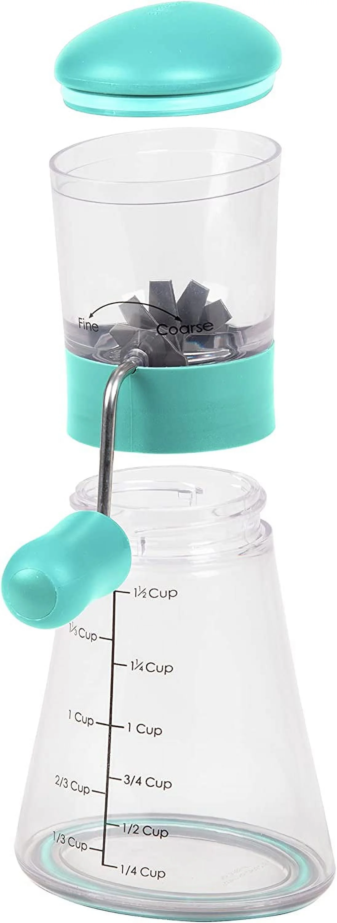 Prepworks by Progressive Nut Chopper with Non-Skid Base, Turquoise