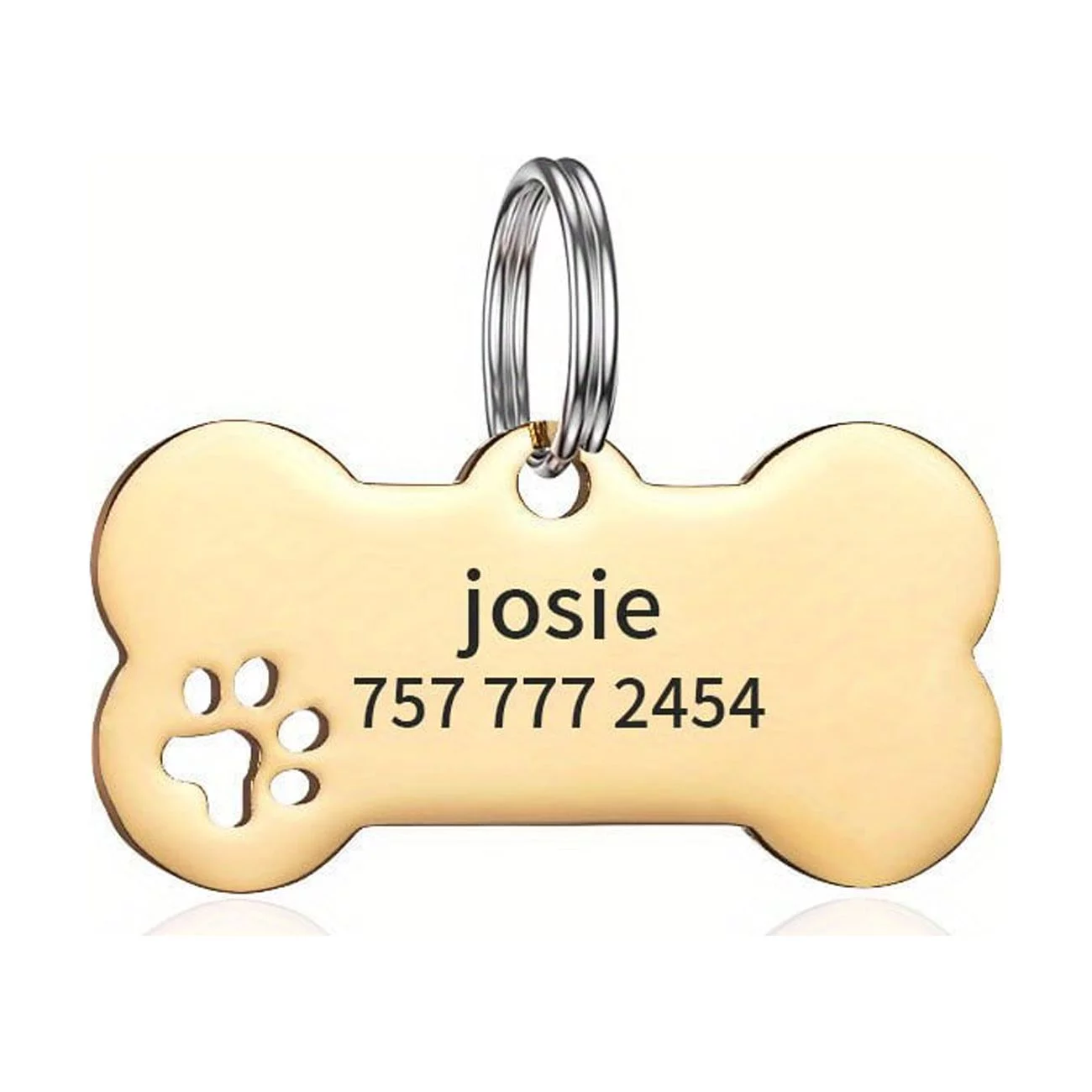 Personalized Dog Tags and Cat Tags - Engraved with Your Pet's Name & Phone Number - Bone Shape Collar Pendant Custom Pet Supplies