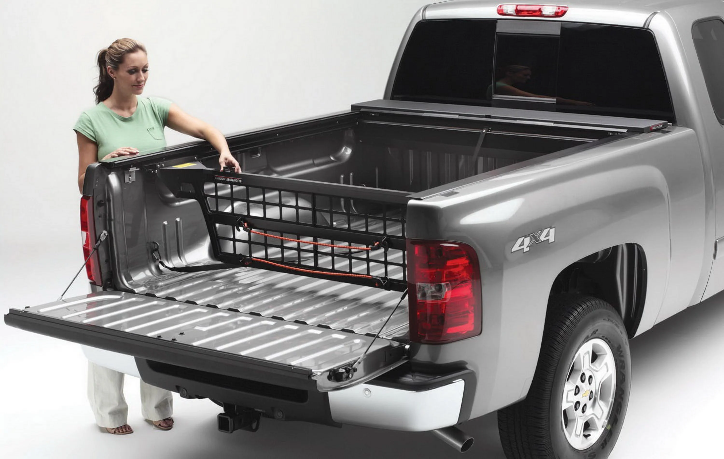 Roll-N-Lock by RealTruck CM570 Cargo Manager Rolling Truck Bed Divider; Compatible with Select 2007-2021 Toyota Tundra