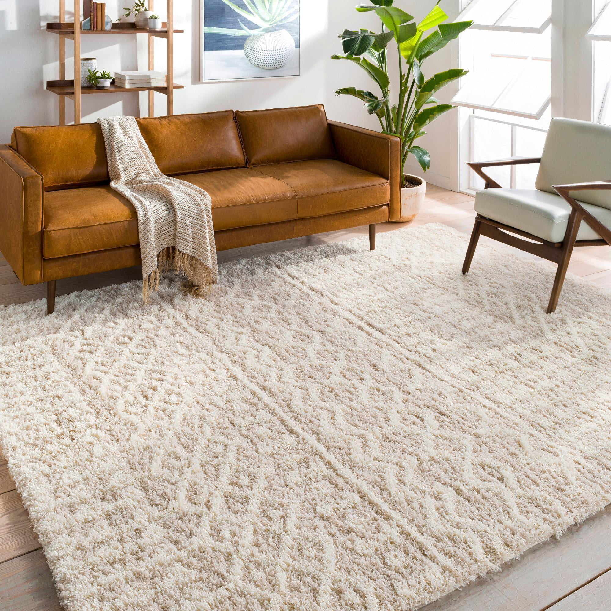Mark&Day Area Rugs, 8ft Round Carter Global Cream Beige Area Rug (7'10