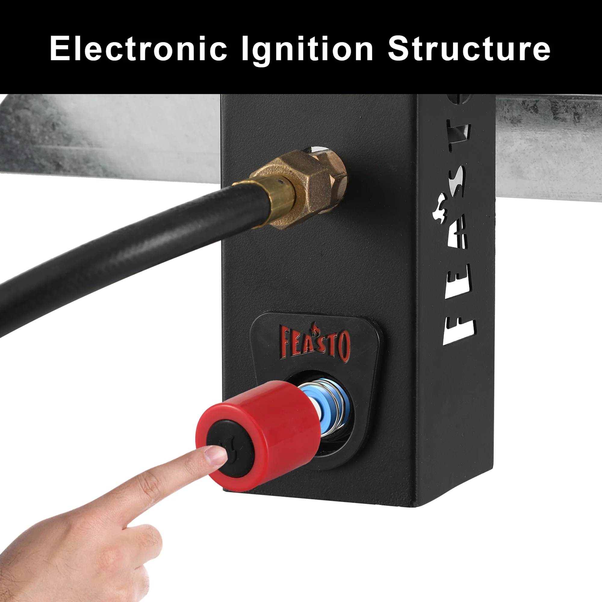 FEASTO 80 QT Seafood Boil Pot Kit with Basket and Electronic Ignitor,100,000 BTU Propane Burner