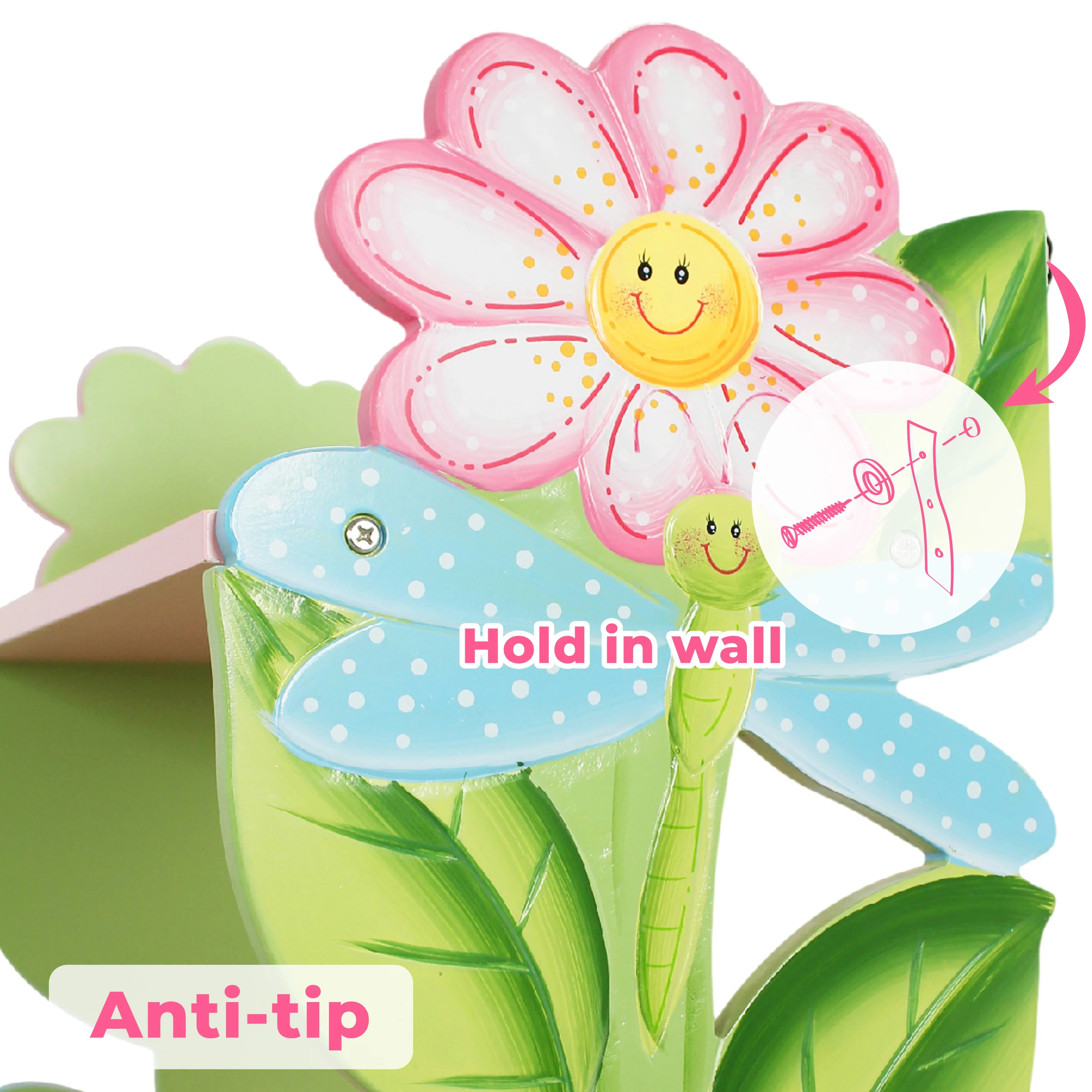 Fantasy Fields Magic Garden Wooden Bookshelf + Storage Drawers