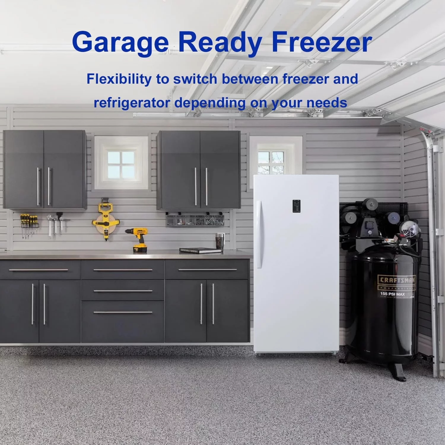 SMAD 13.8 Cu ft Upright Convertible Freezer Refrigerator, Single Door for Home Kitchen Restaurant