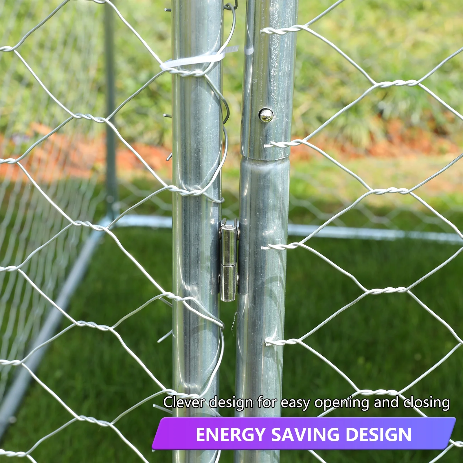 Outside Dog Kennels Playpen for Dogs Outdoor Dog Fence with Water-Roof Cover for Backyard Dog Run House