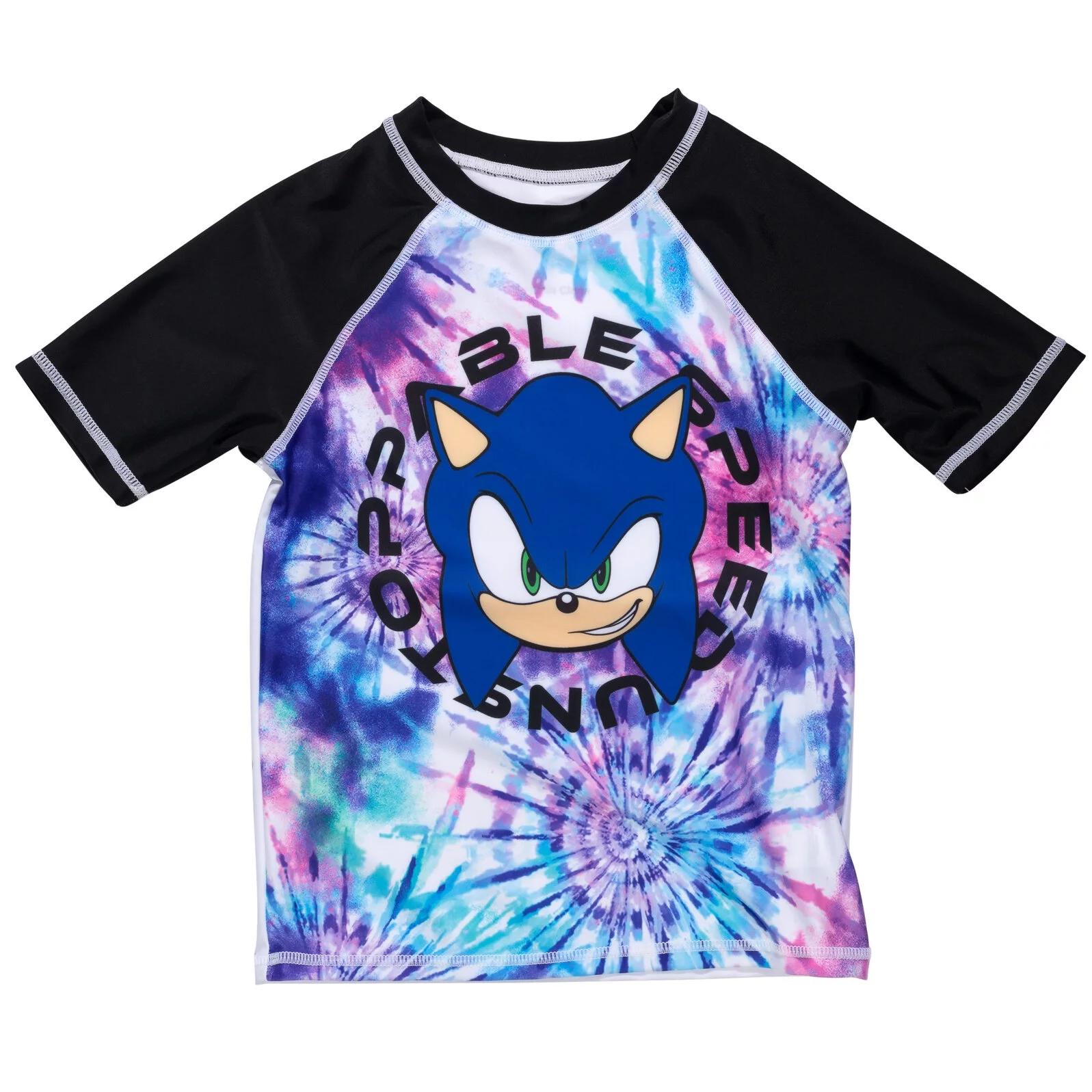SEGA Sonic The Hedgehog Tails Knuckles Big Boys Pullover Rash Guard and Swim Trunks Outfit Set Little Kid to Big Kid