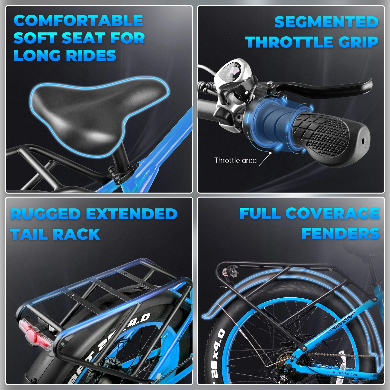 Electric Bike for Adults - Dual Motor AWD 2000W 32MPH Ebike with 48v/22.5Ah Removable Battery, 26x4.0 Fat Tire Mountain Electric Bicycle, Hydraulic Disc Brake E-Bike for Men Women