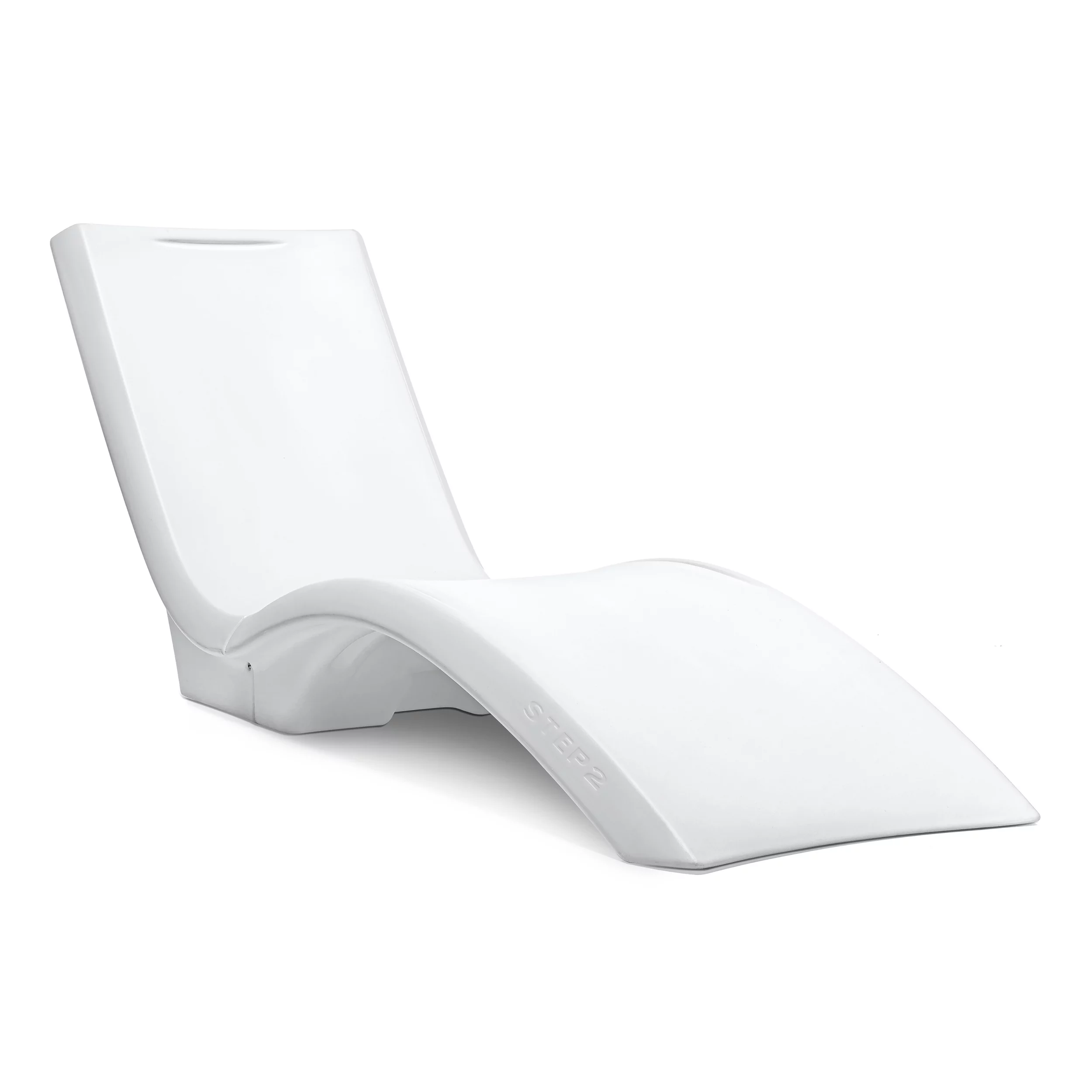 Step2 Vero Pool Lounger – White – Pool Lounge Chair – Sleek, Durable Outdoor Chaise Lounger – Use In Pool Tanning Ledge, Sun Shelf, Baja Shelf or Outside on the Pool Deck