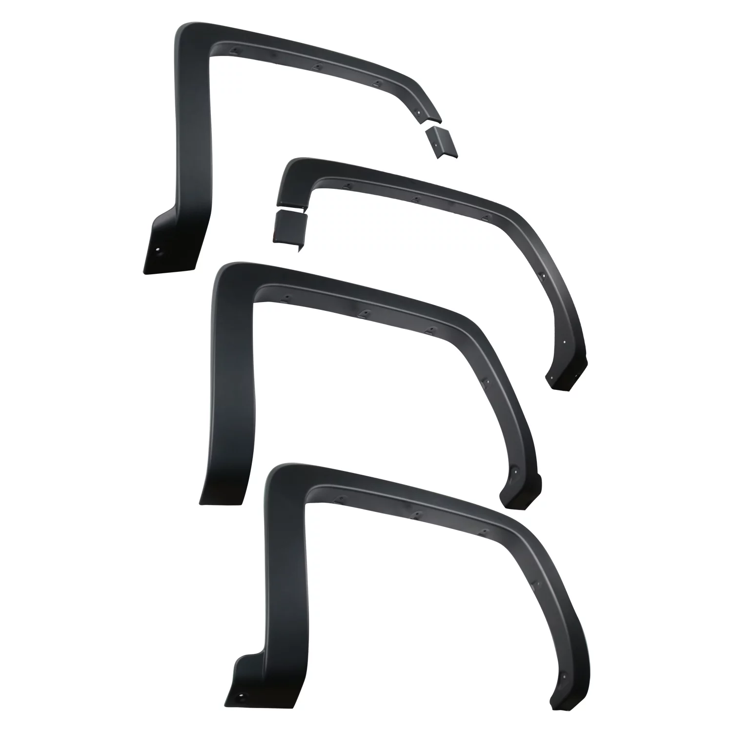 Tyger Auto TG-FF6C4368 2014-2018 Chevy Silverado 1500 2500 3500 | Matte Black Fine-Textured Factory Style Fender Flare Set, 6 Piece