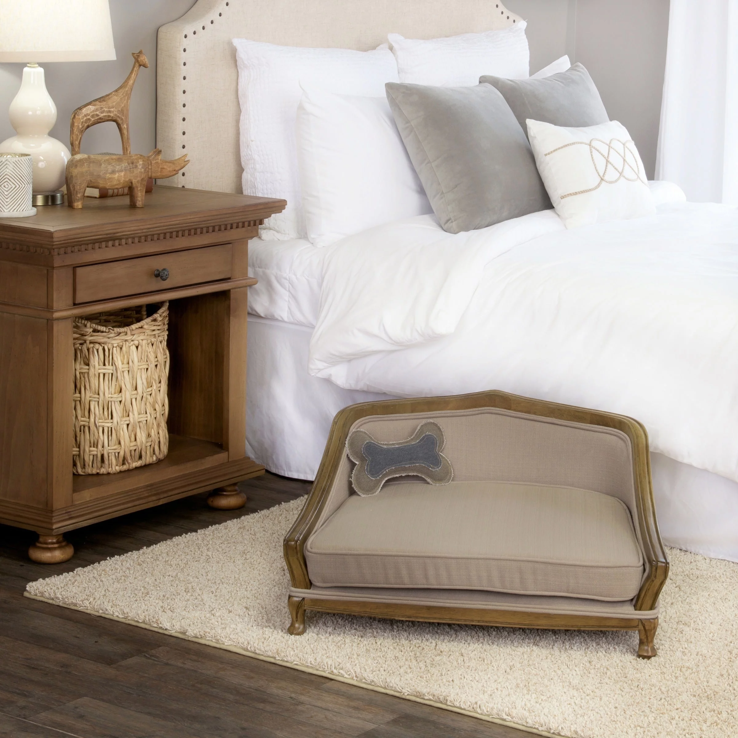 HomePop Decorative Pet Bed Arched Wood Frame