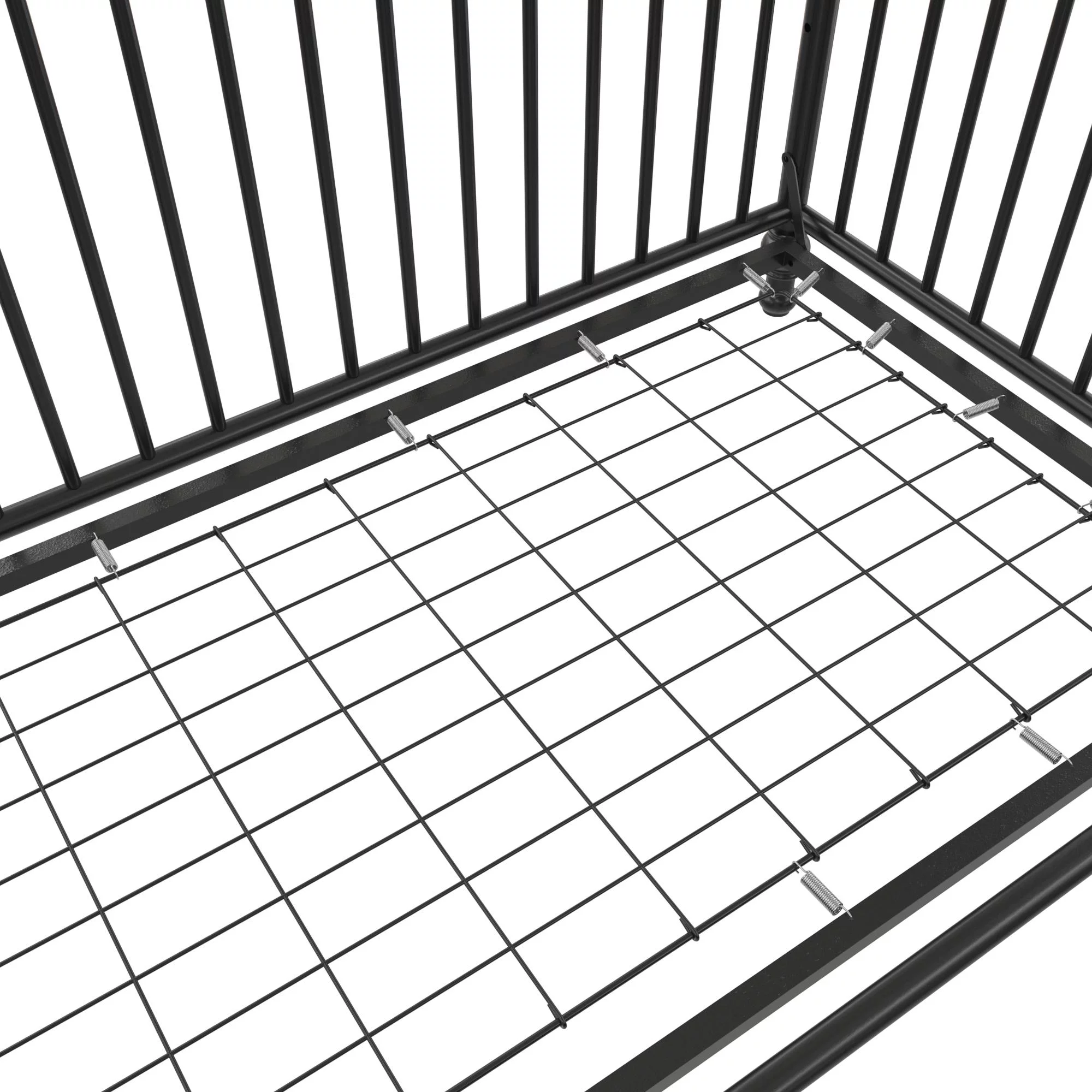 Little Seeds Raven 3-in-1 Convertible Metal Crib, Nursery Furniture, Black