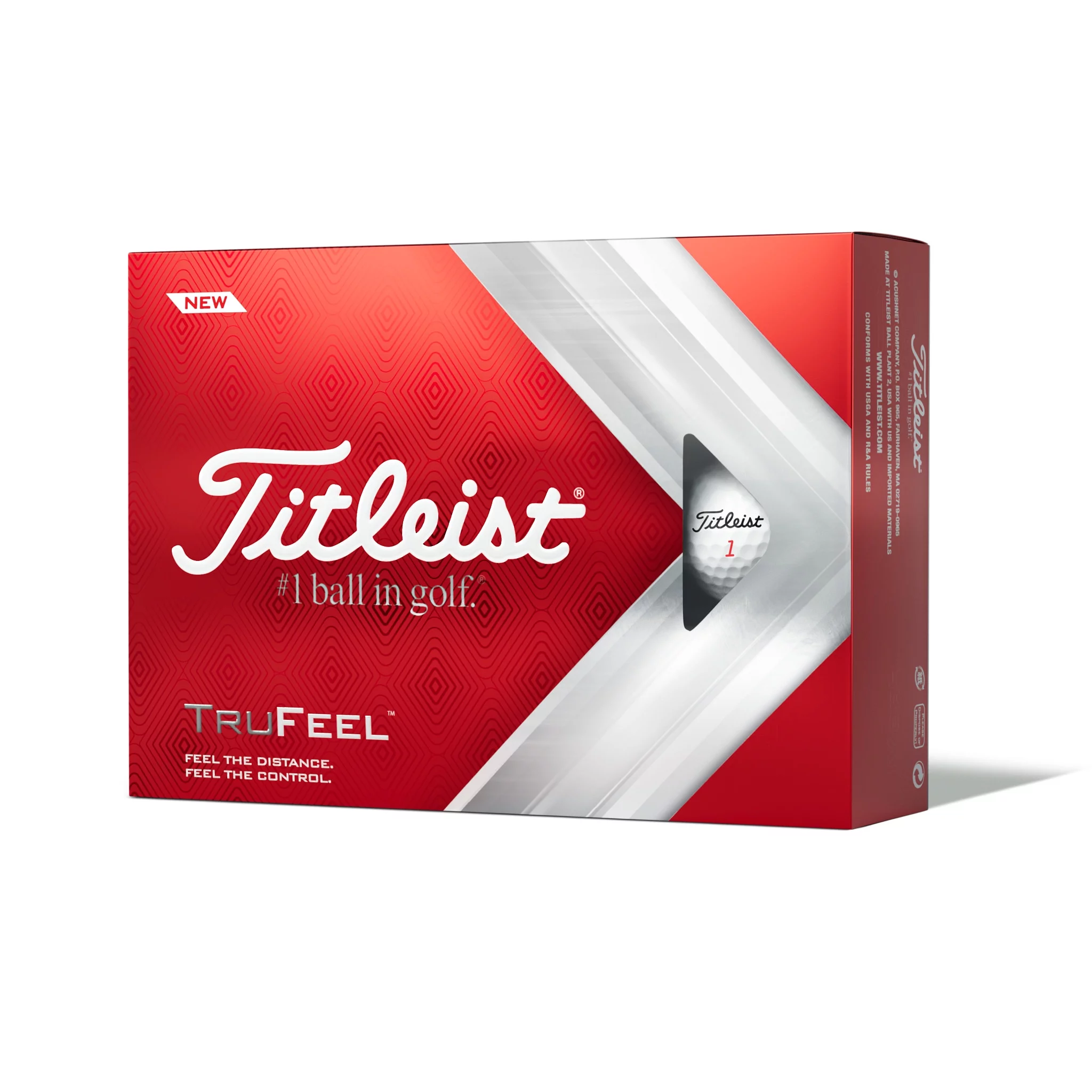Titleist 2022 TruFeel Golf Balls, 12 Pack, White
