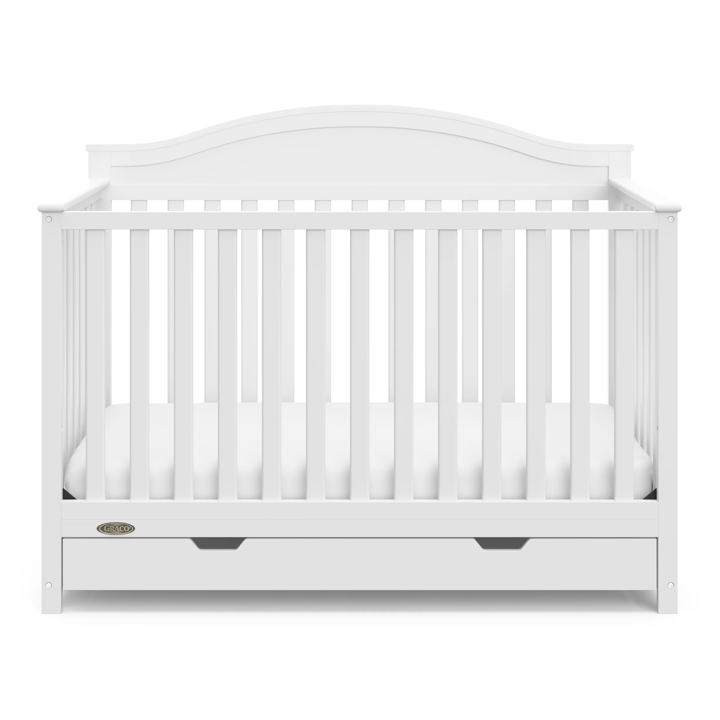 Graco Story 5-in-1 Convertible Baby Crib with Drawer, White