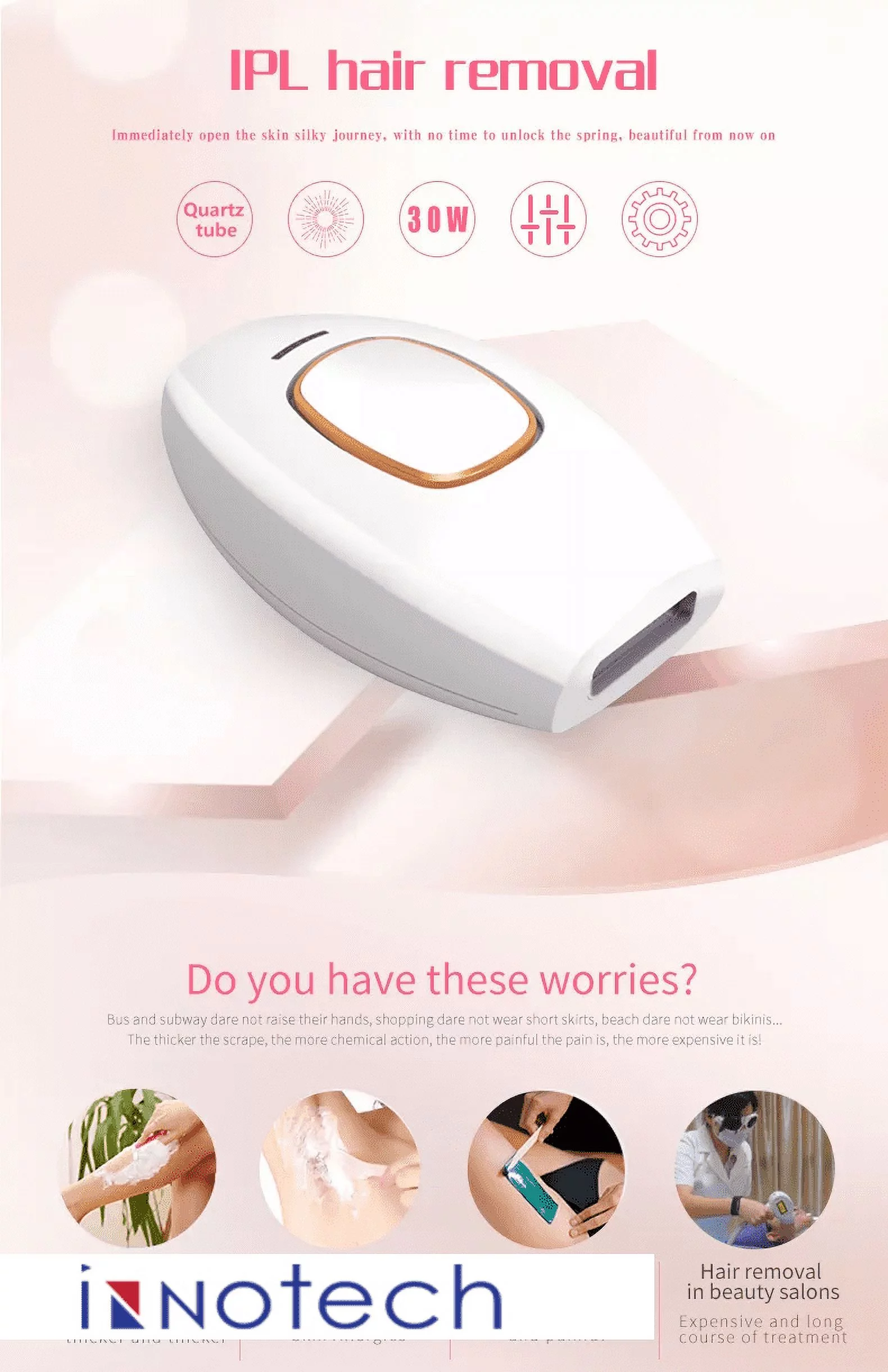 IPL Hair Removal, Laser Permanent Hair Removal for Women and Men at-Home Hair Removal Device for Facial Legs Arms Whole Body