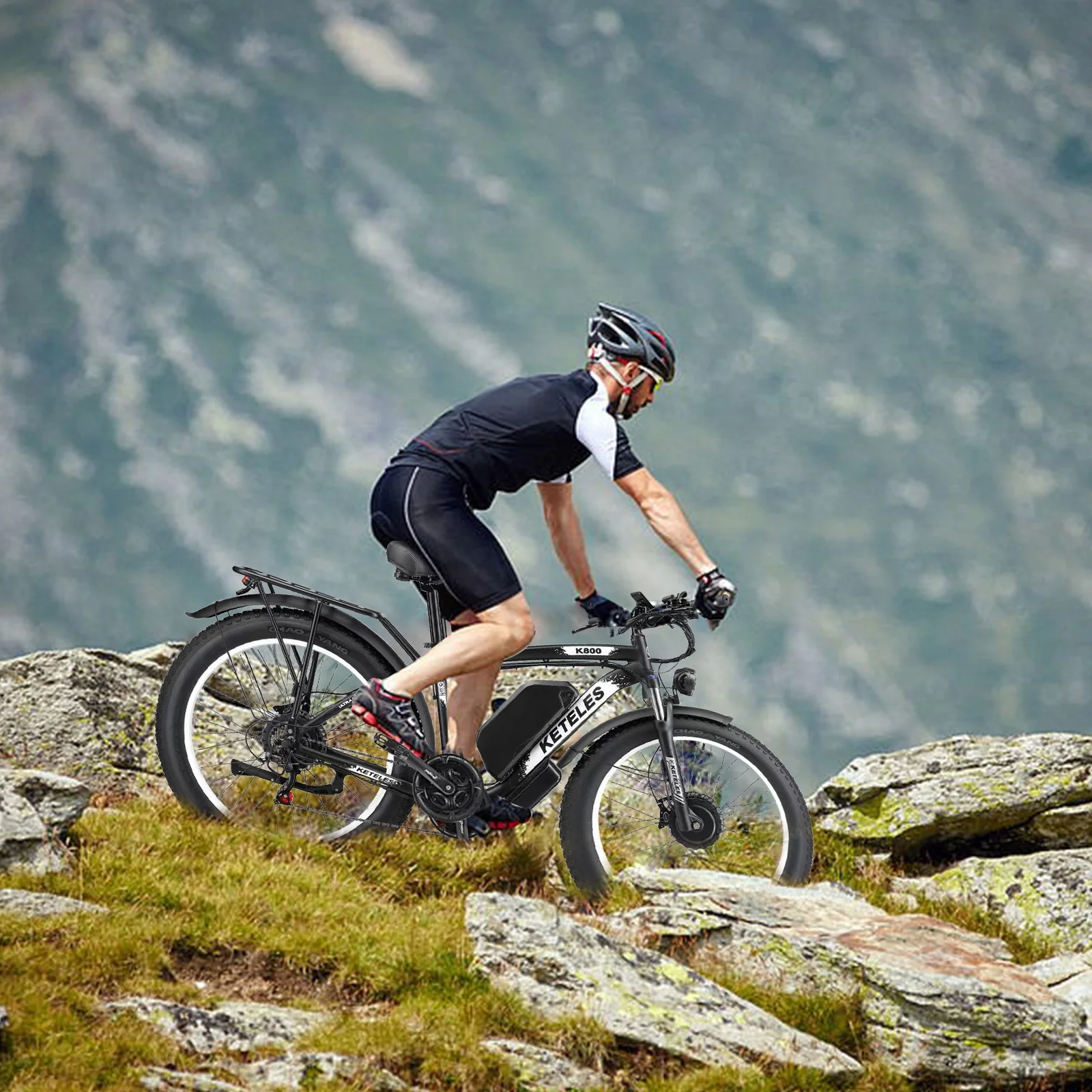 Electric Bike for Adults, 2000W 26” Fat Tire Electric Bike, 35MPH AWD Dual Motor Electric Bicycles, 48V 22.4AH Battery Fast Ebikes Dual Hydraulic Brakes