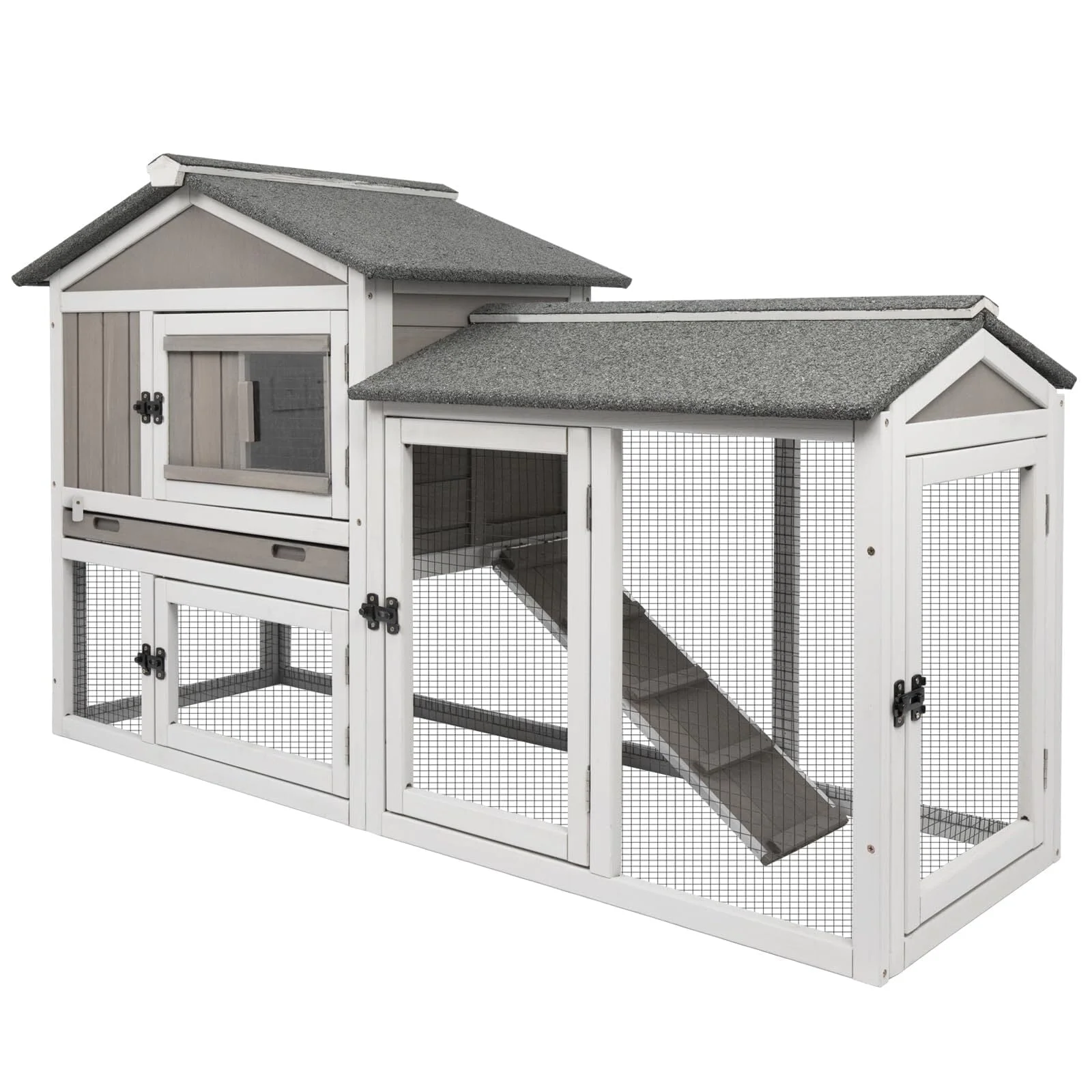 PETSCOSSET Rabbit Hutch Indoor Outdoor 66.9