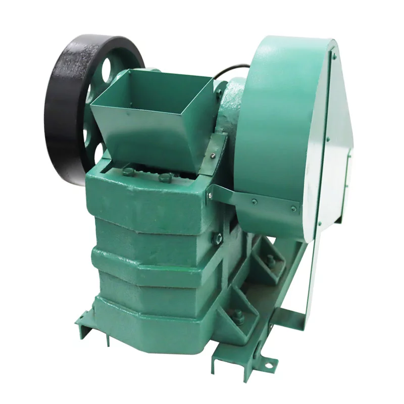 EQCOTWEA 100X60 Mini Jaw Crusher Rock Ore Slag Coal Stone Concrete Grinder Pulverizer Crushing Machine 220V