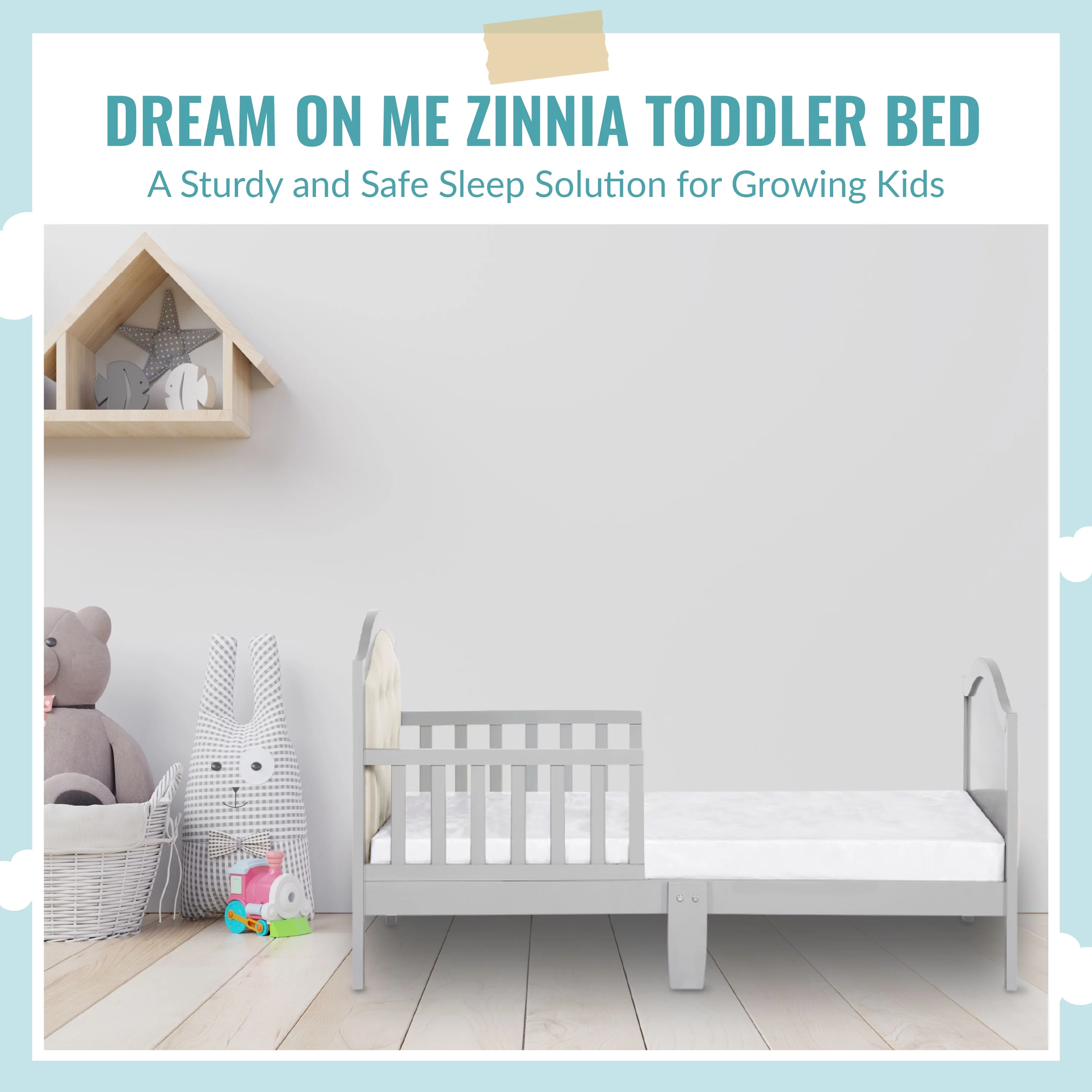 Dream On Me Zinnia Toddler Bed, Grey