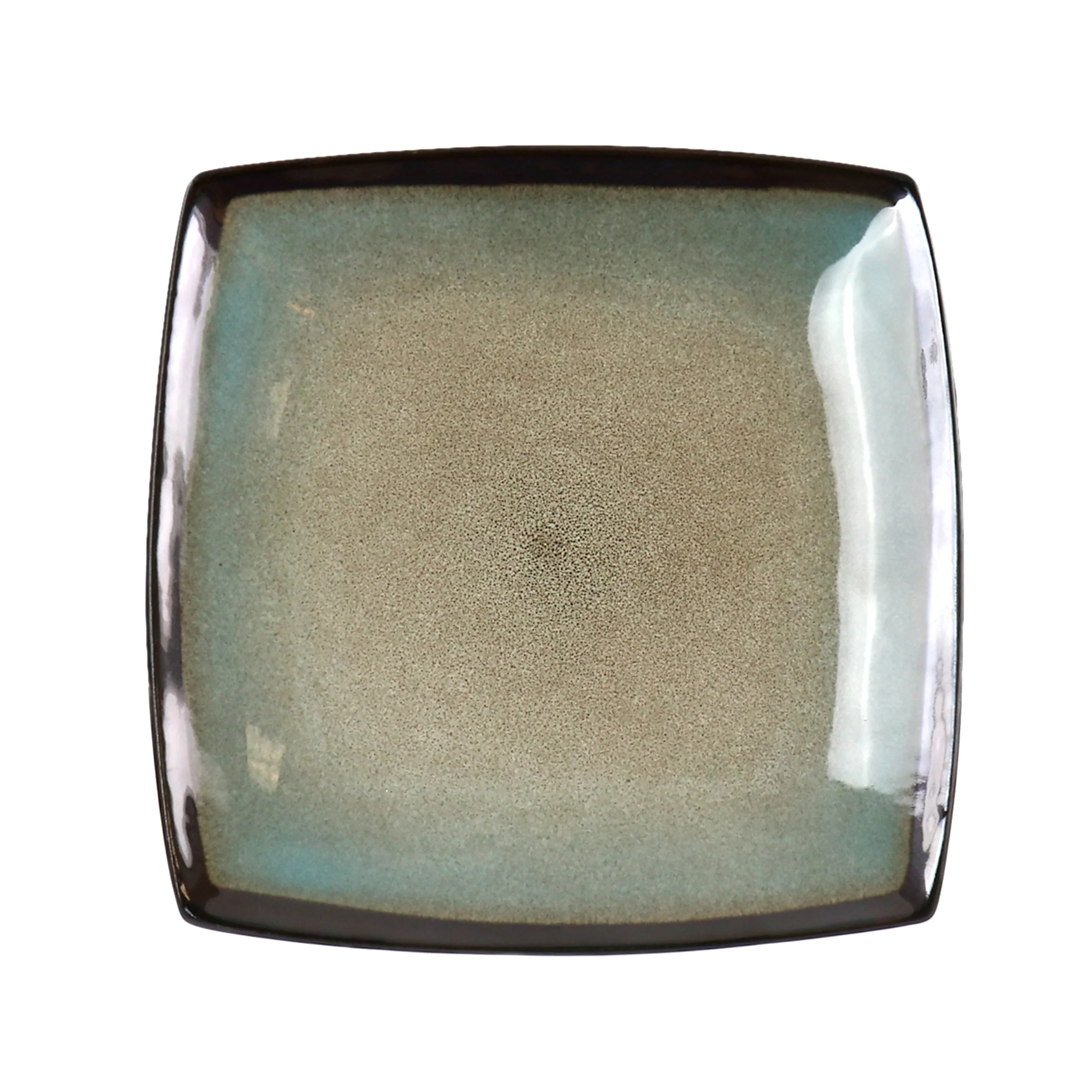 Hometrends Tequesta 12 Piece Square Stoneware Dinnerware Set in Taupe