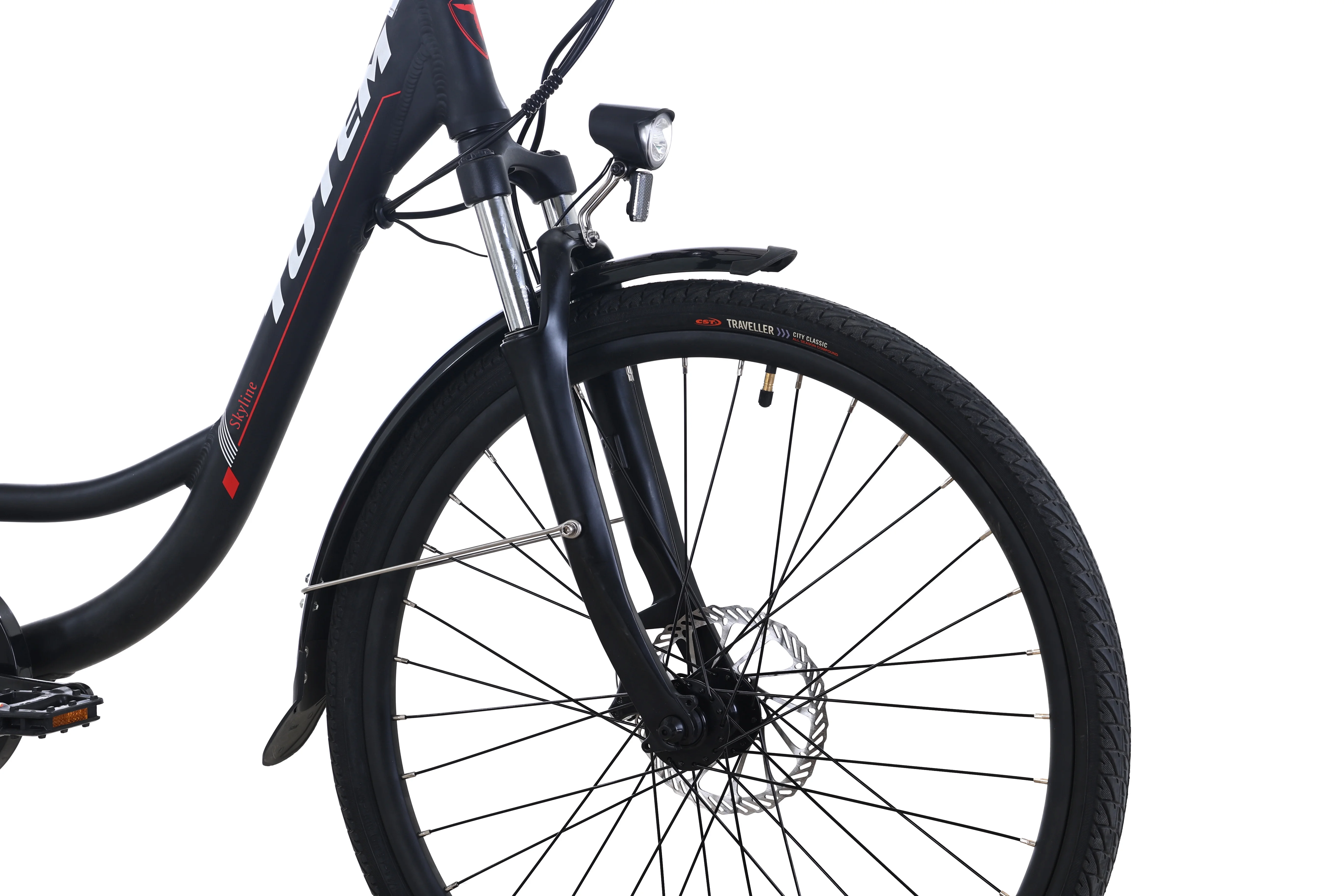 Ltmate Skyline Electric Bike for Adults, 26” Ebike 350W Powerful Motor, 36V 10.4Ah Removable Battery Electric Cruiser Bike, Shimano 7-Speed Gears, Electric City Commuter Bike,Black