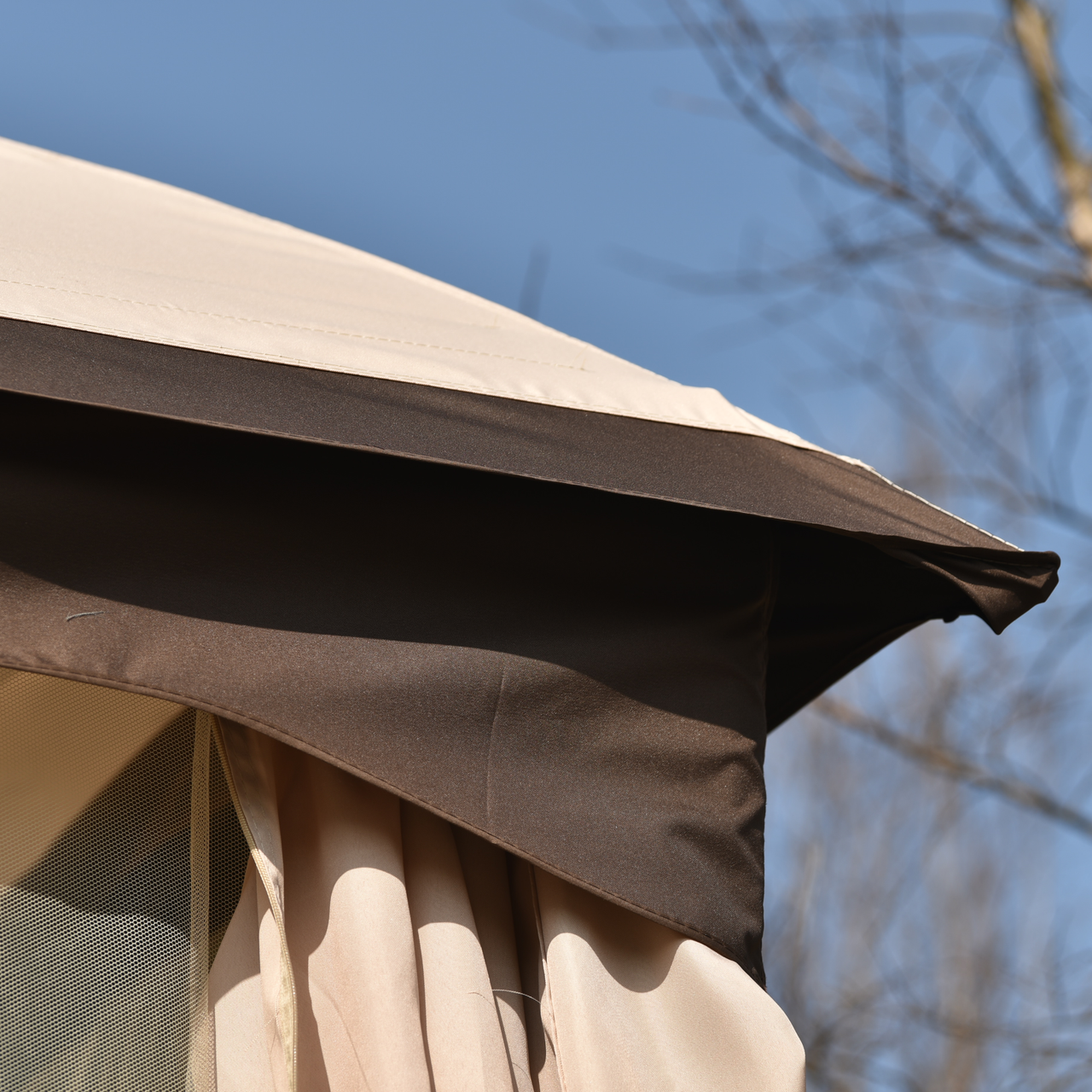 Patio Outdoor Gazebo - Double Roof Canopy with Mosquito Netting | 9.8 Ft. W x 11.8 Ft. D