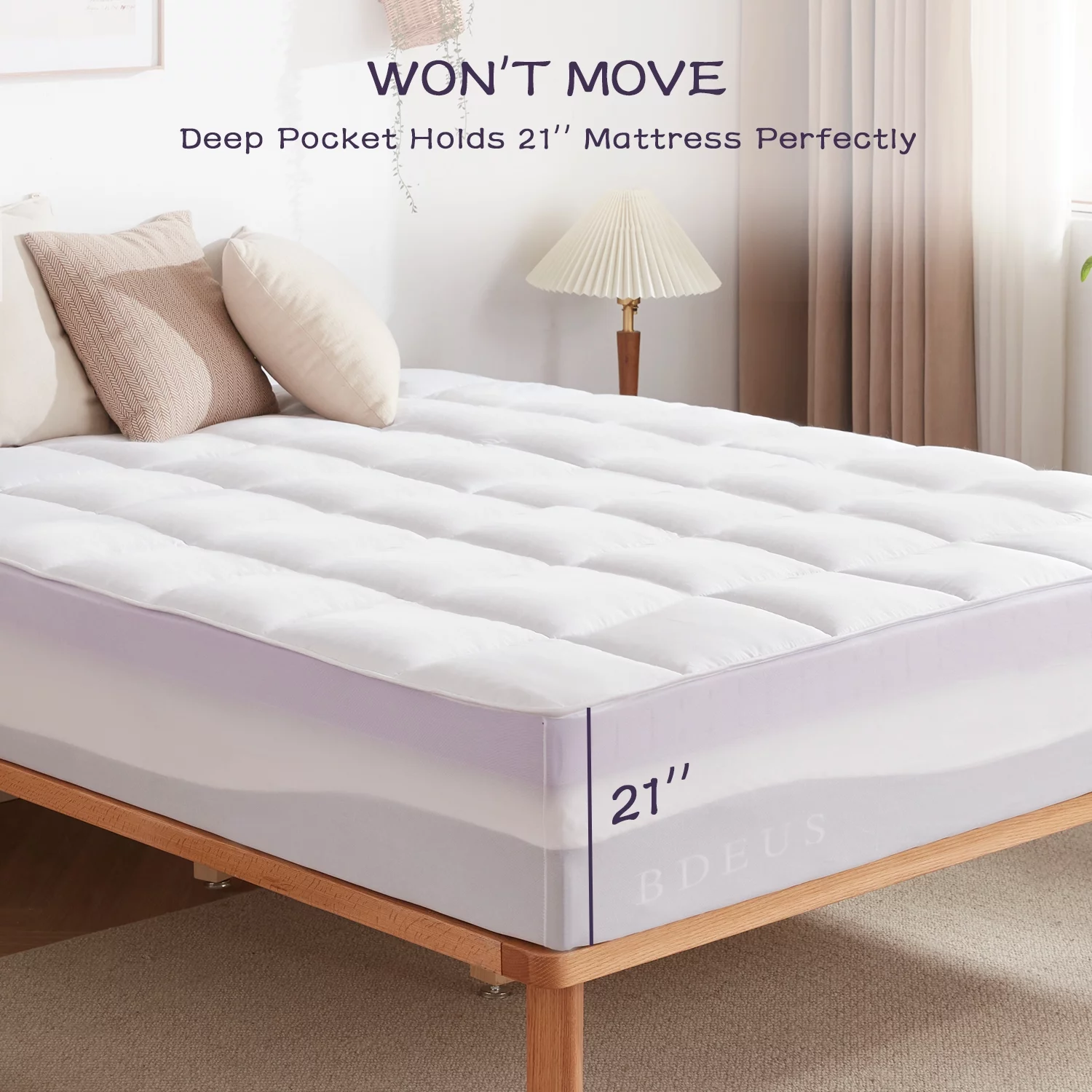 4 Inch Memory Foam Mattress Topper, Dual Layer Support, 3 Inch Cooling Gel Memory Foam Plus 1 Inch Down Alternative Quilted Pillow Top Cover, King Size