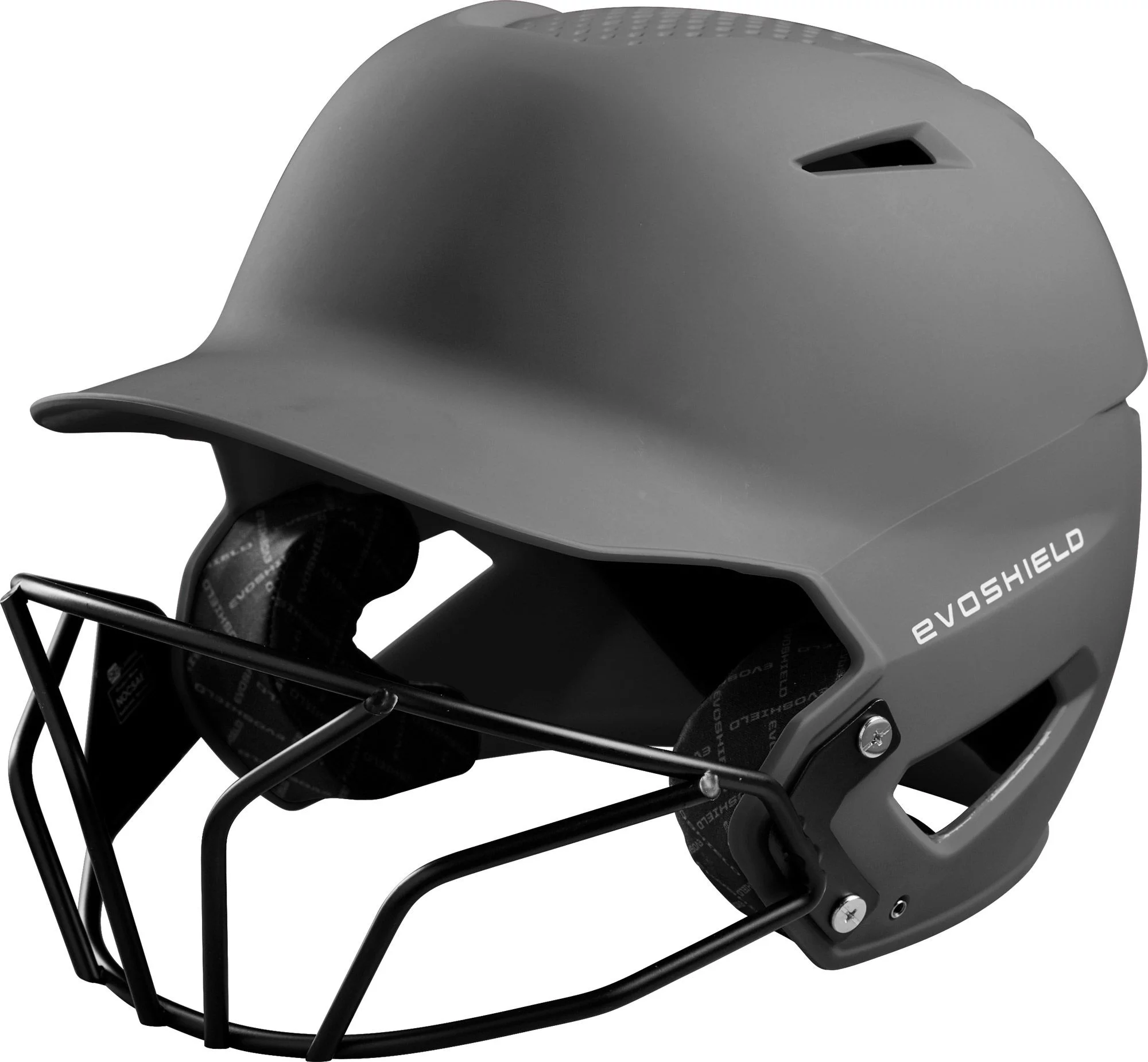 EvoShield XVT Batting Helmet Matte Finish with Facemask, Charcoal, Large and Extra Large
