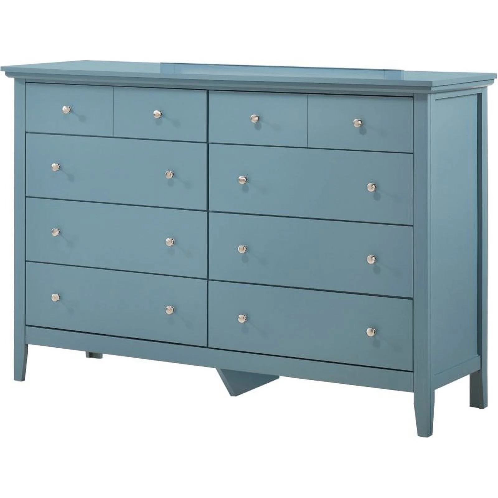Home Square 2-Piece Set with 8-Drawer Dresser and 3-Drawer Nightstand in Teal