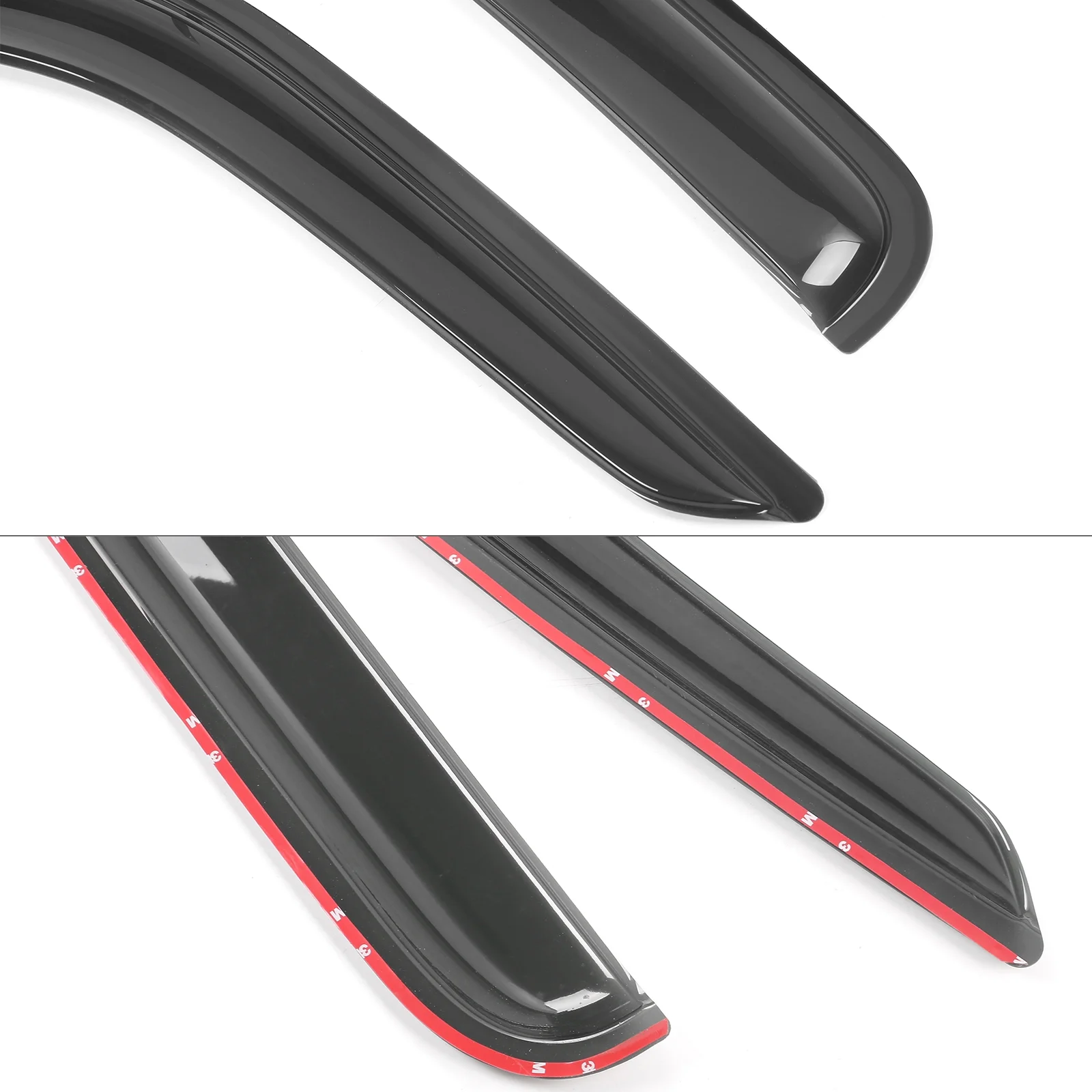 Ikon Motorsports Window Visor Fit 02-07 Jeep Liberty KJ Acrylic 4Pc Set Outside Mount