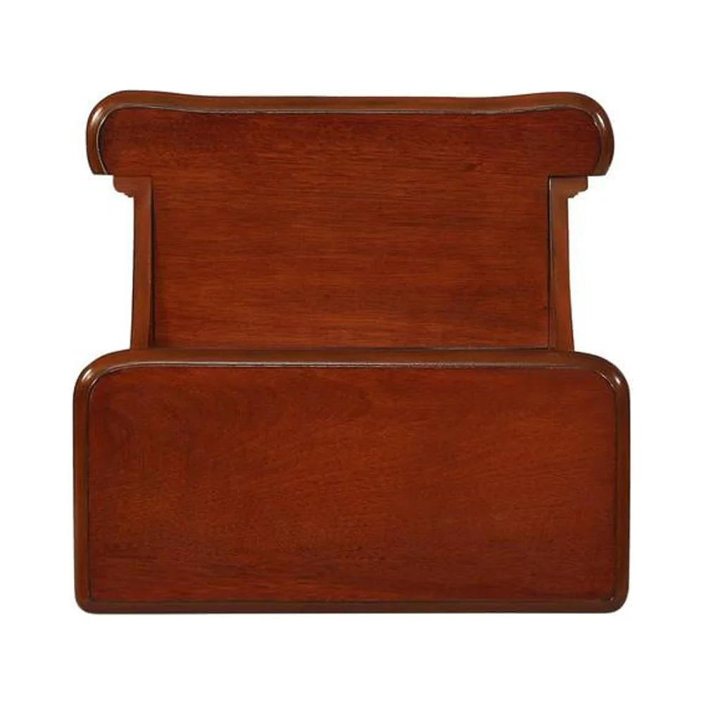 Linon Woodbury Wood Bed Steps with Storage in Brown