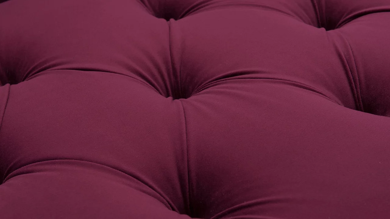 Samuel Tufted Roll Arm Chaise Lounge Burgundy