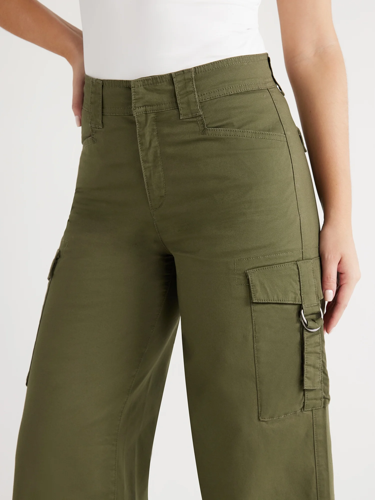 Sofia Jeans Women's Wide Leg Cargo Pants, 32