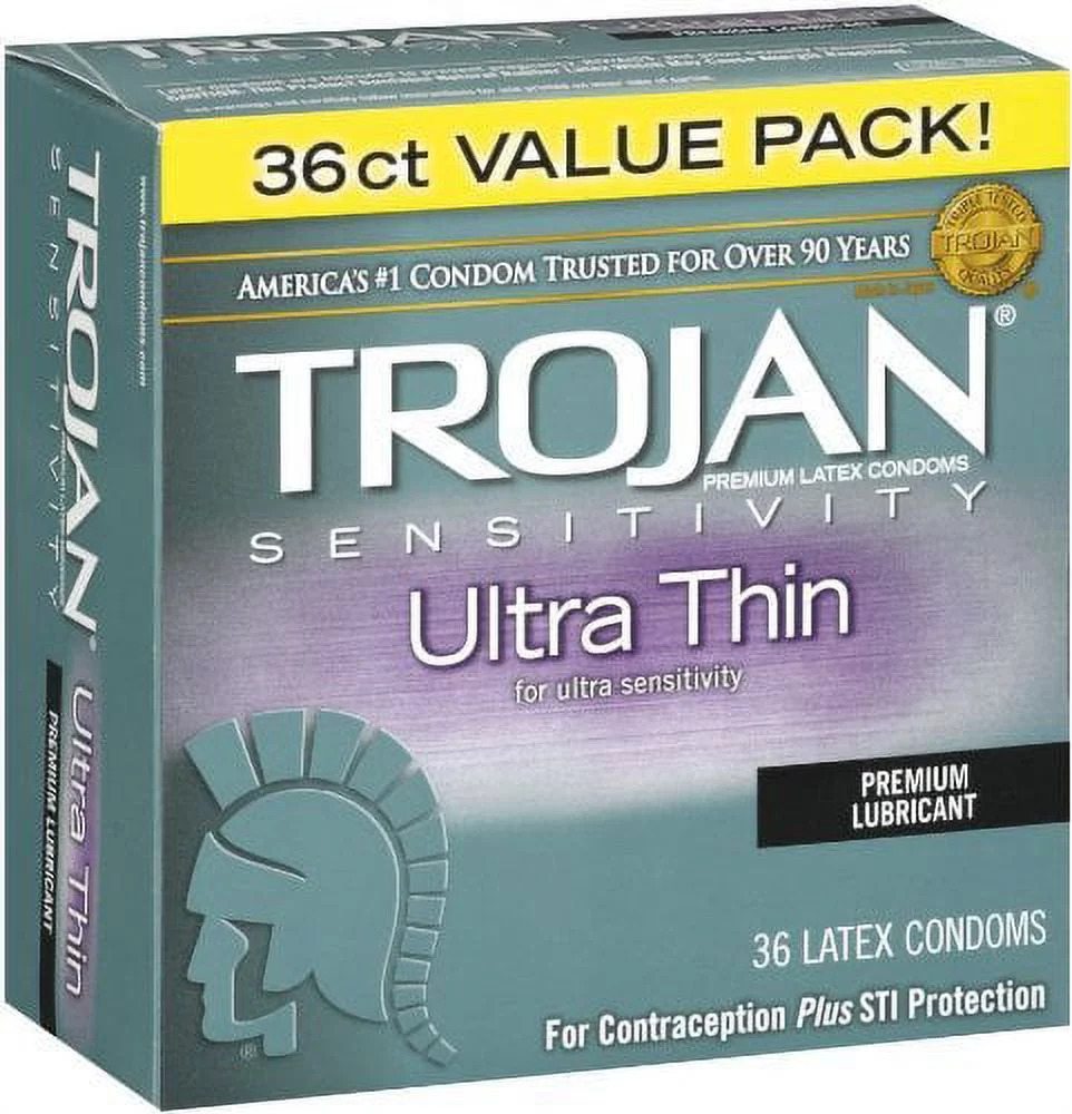 Trojan Ultra Thin Latex Condoms, 36 count