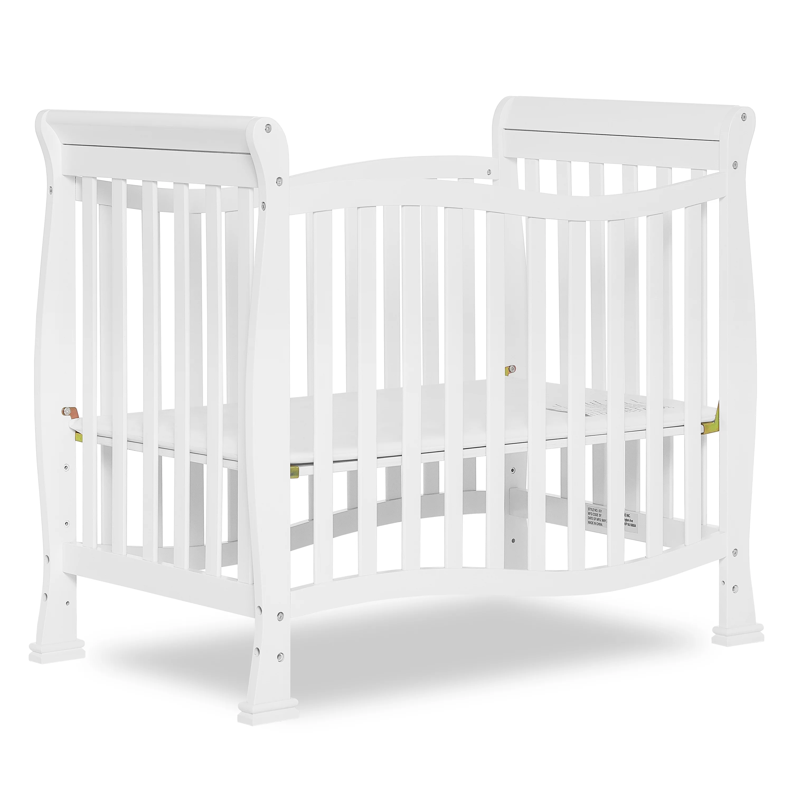 Dream On Me Piper 4-in-1 Convertible Mini Crib, White