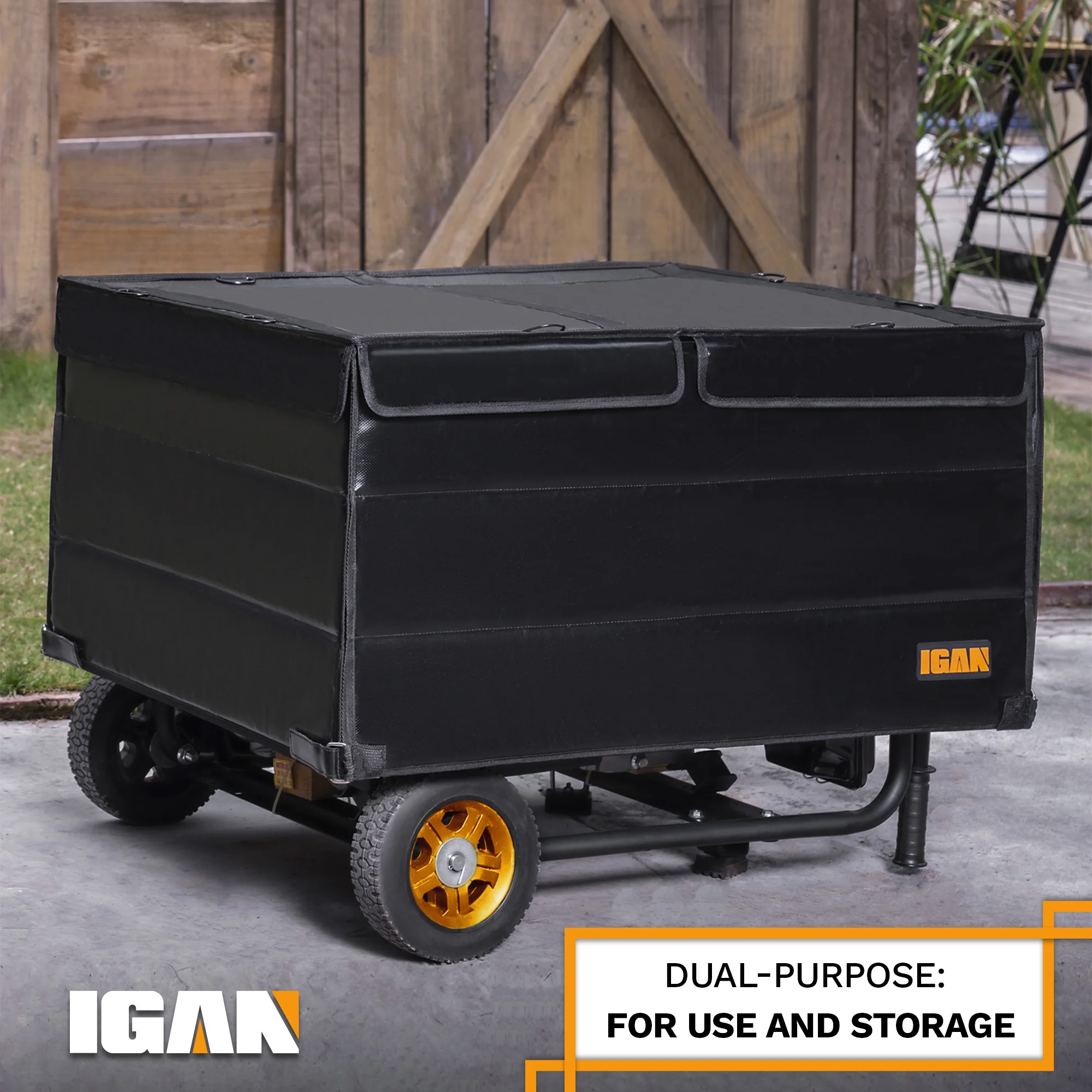 IGAN Generator Tent Waterproof Portable Generator Cover for 3500–12000 Watt 9,2 lb. Generators Black