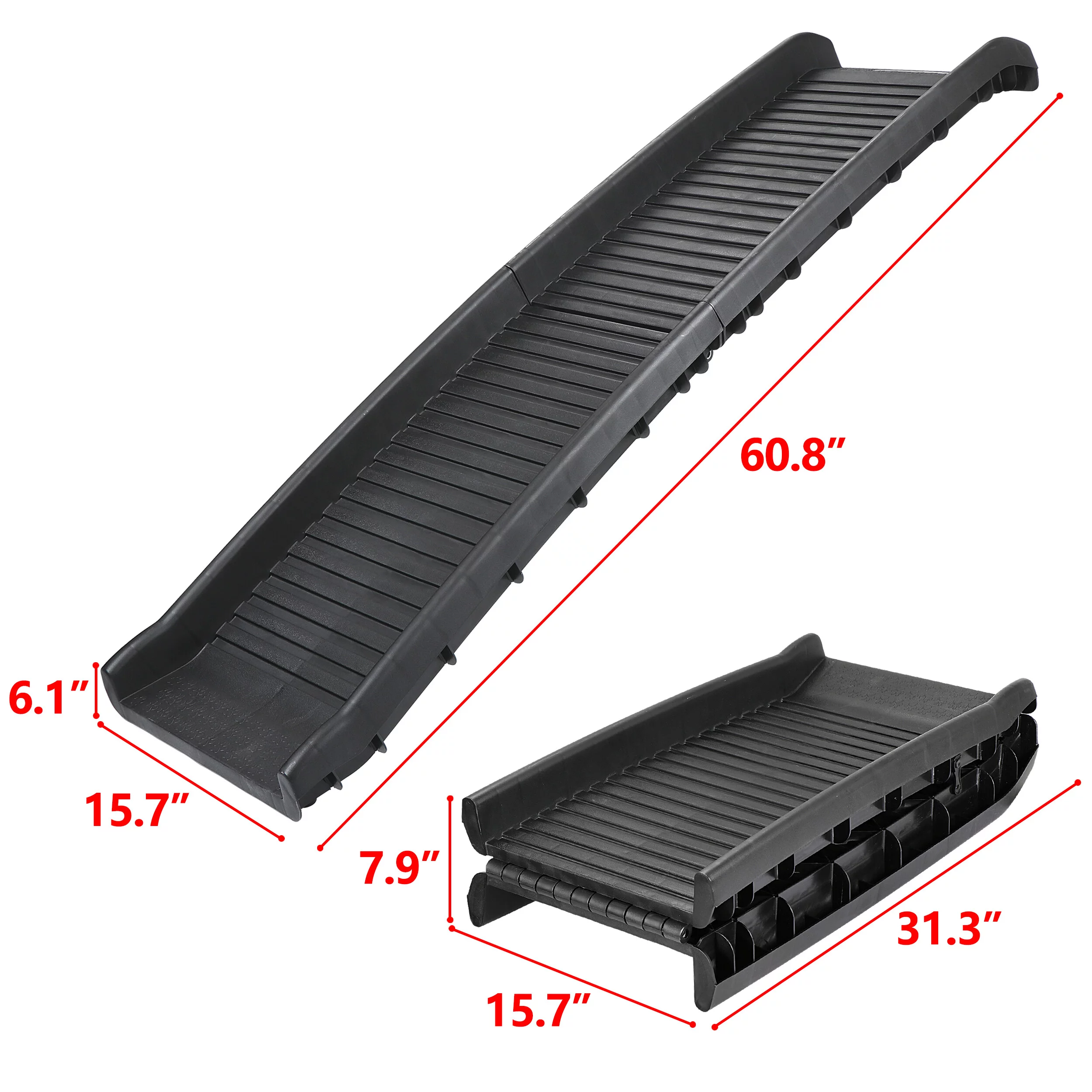 HomGarden 62-inch Folding Dog Ramp 150LBS Non-Slip Pet Car Ramp for Truck SUV Doorstep Porch