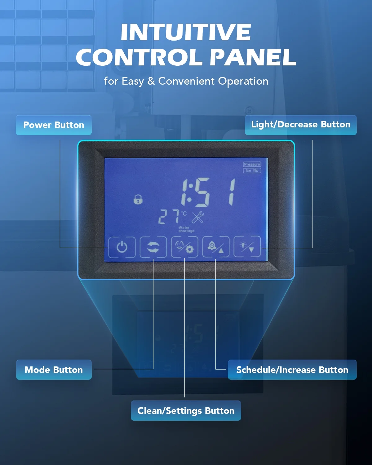 WILPREP Commercial Ice Maker 175lb Daily Production with 90pc Yield 78lb Storage