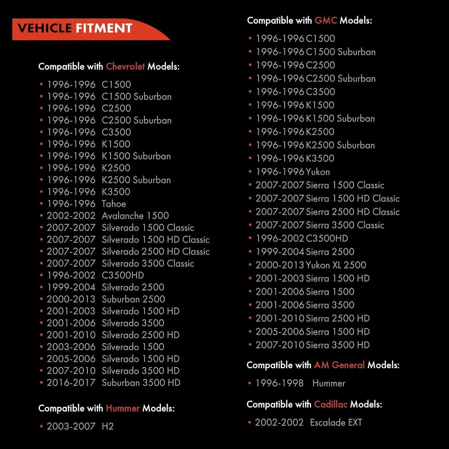 A-Premium Power Steering Pump Replacement for Chevrolet Silverado C/K 1500 2500 3500 Tahoe GMC Hummer Cadillac Fits select: 1999-2007 GMC NEW SIERRA, 2002 CHEVROLET AVALANCHE