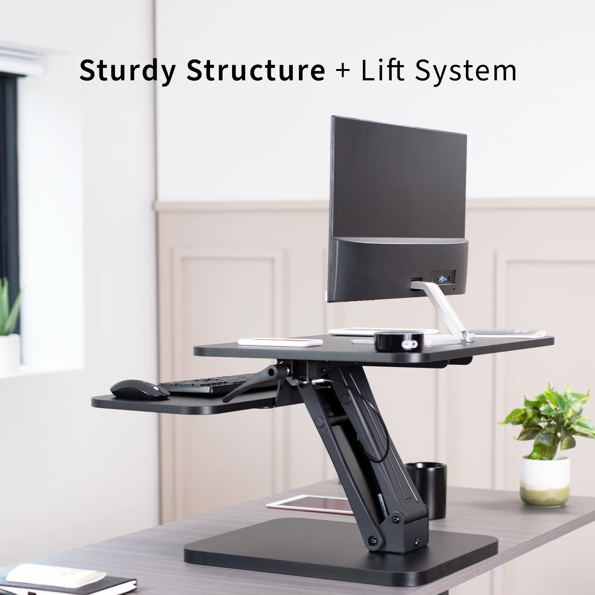 VIVO Height Adjustable Standing Desk Gas Spring Riser 25