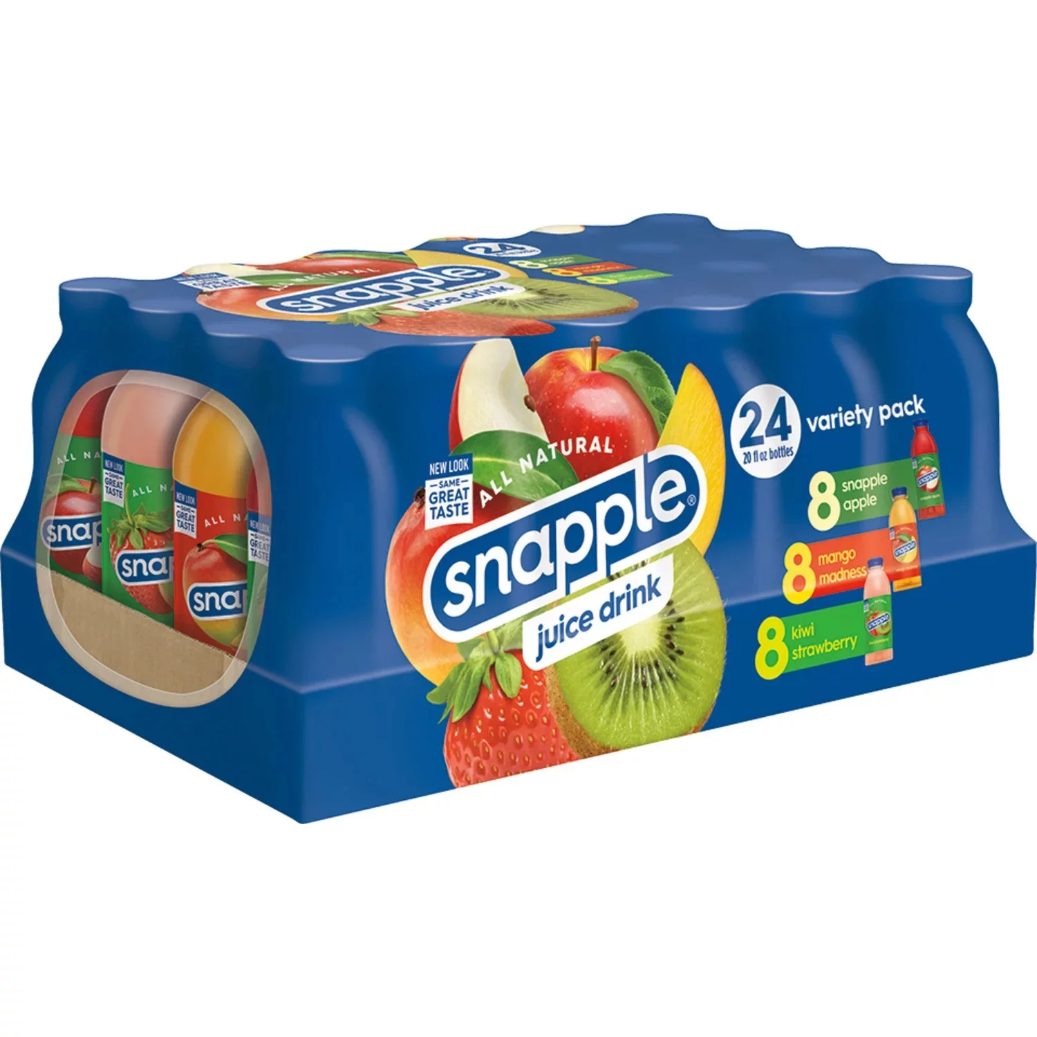 Snapple Juice Variety Pack, 20 Fluid Ounce (Pack of 24)