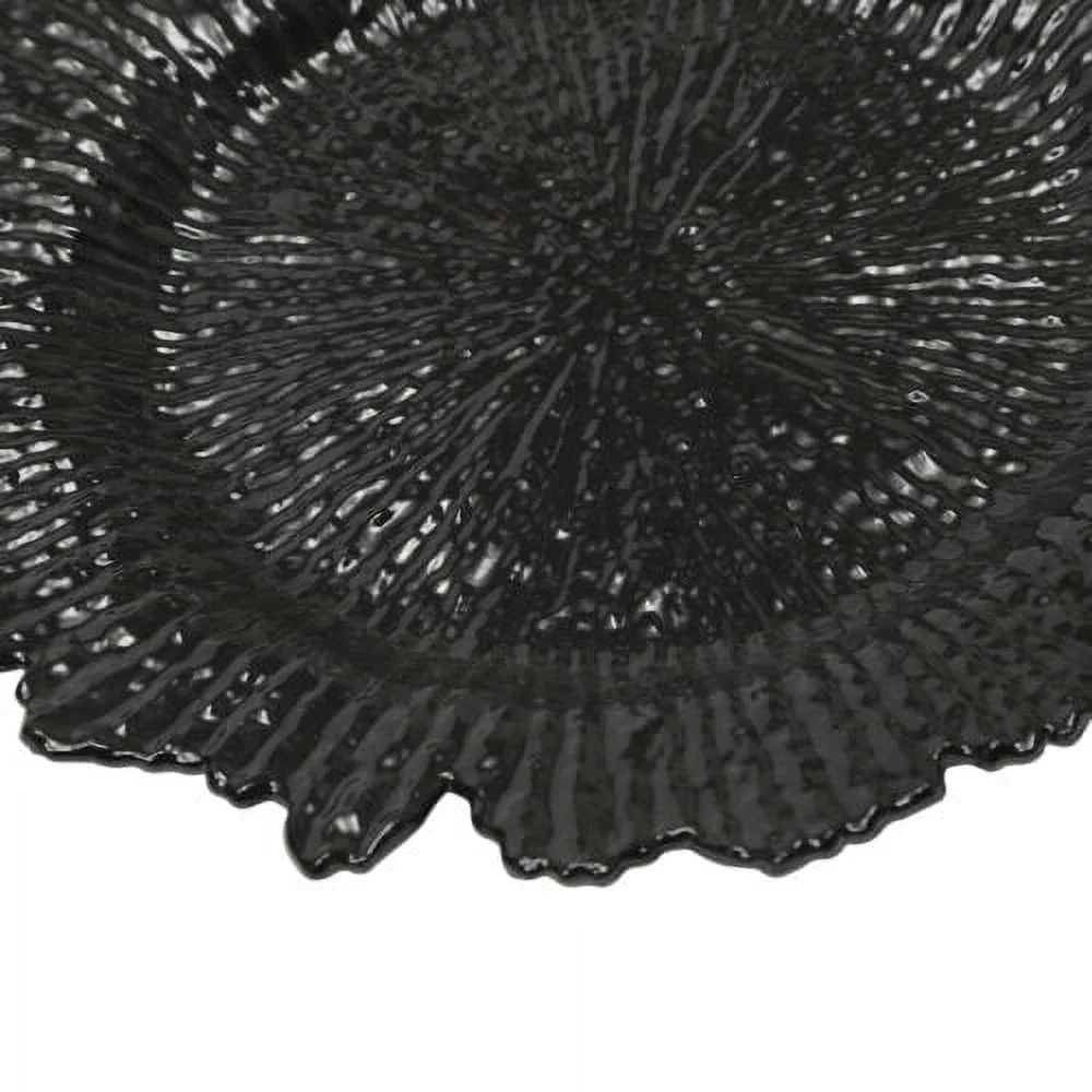 24pcs Modern Charger Plates Round Plastic Reef Plate Dinner Plates 12.6in