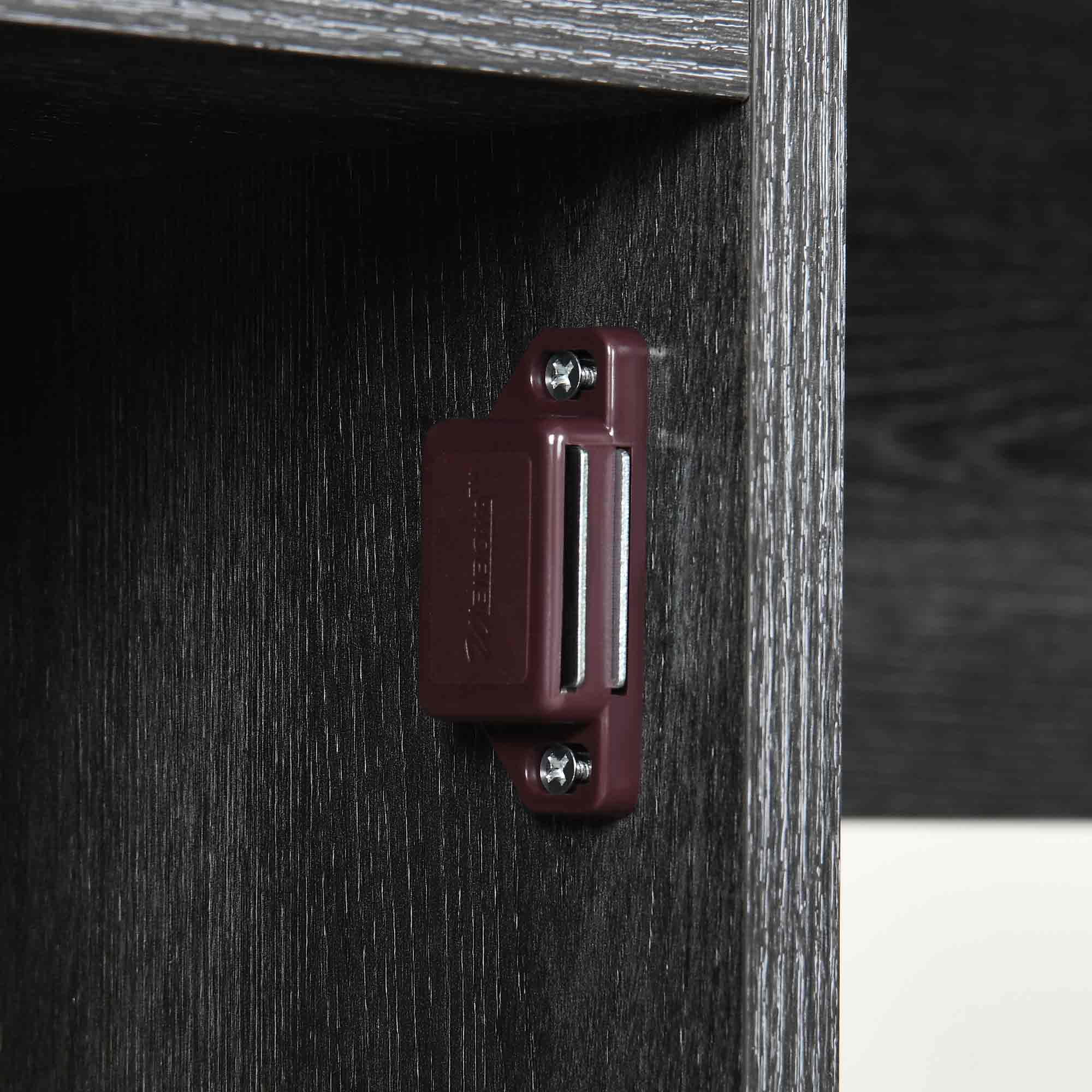 Dextrus 59 Inch L-Shaped Desk with Power Outlet & USB Ports, Office Desk with File Cabinets, Large Computer Desk with Drawers, 2 Person Corner Desk Writing Desk with Storage Shelves, Gray