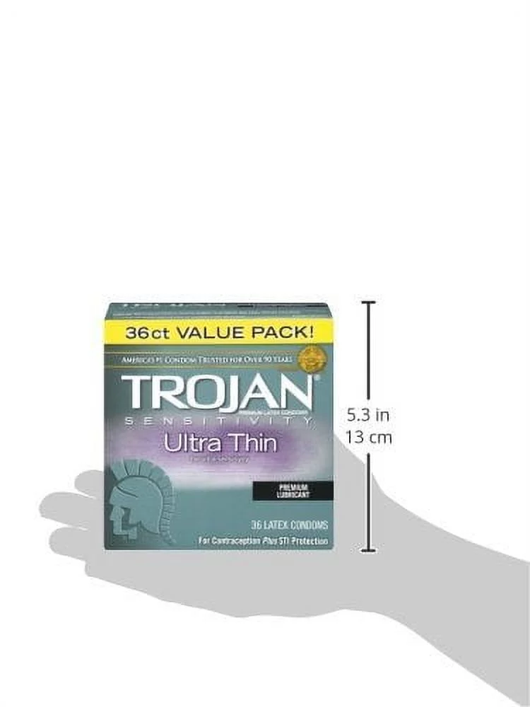 Trojan Ultra Thin Latex Condoms, 36 count