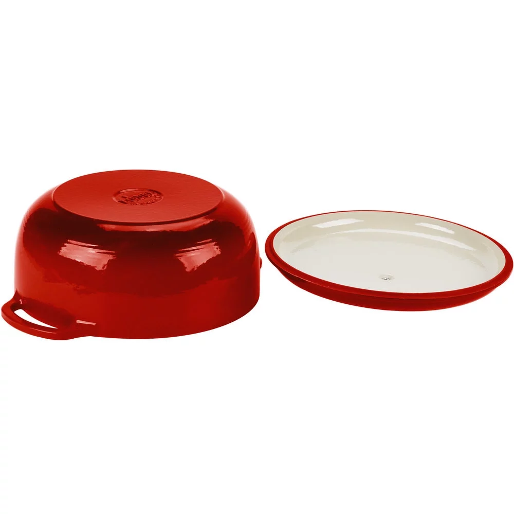 Lodge Ec7d43 7.8 Qt. Island Spice Red Enameled Cast Iron Dutch Oven