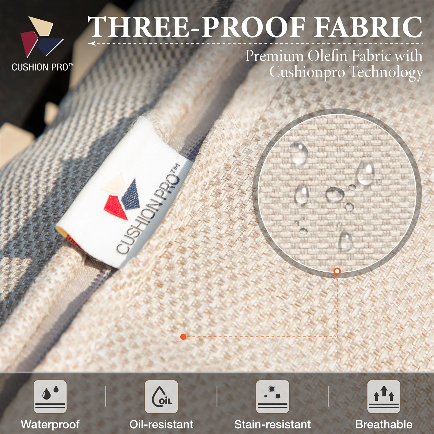 MF Studio 5-Seat Patio Conversation Set Metal Outdoor Furniture Sofa Set for 5 Person Beige