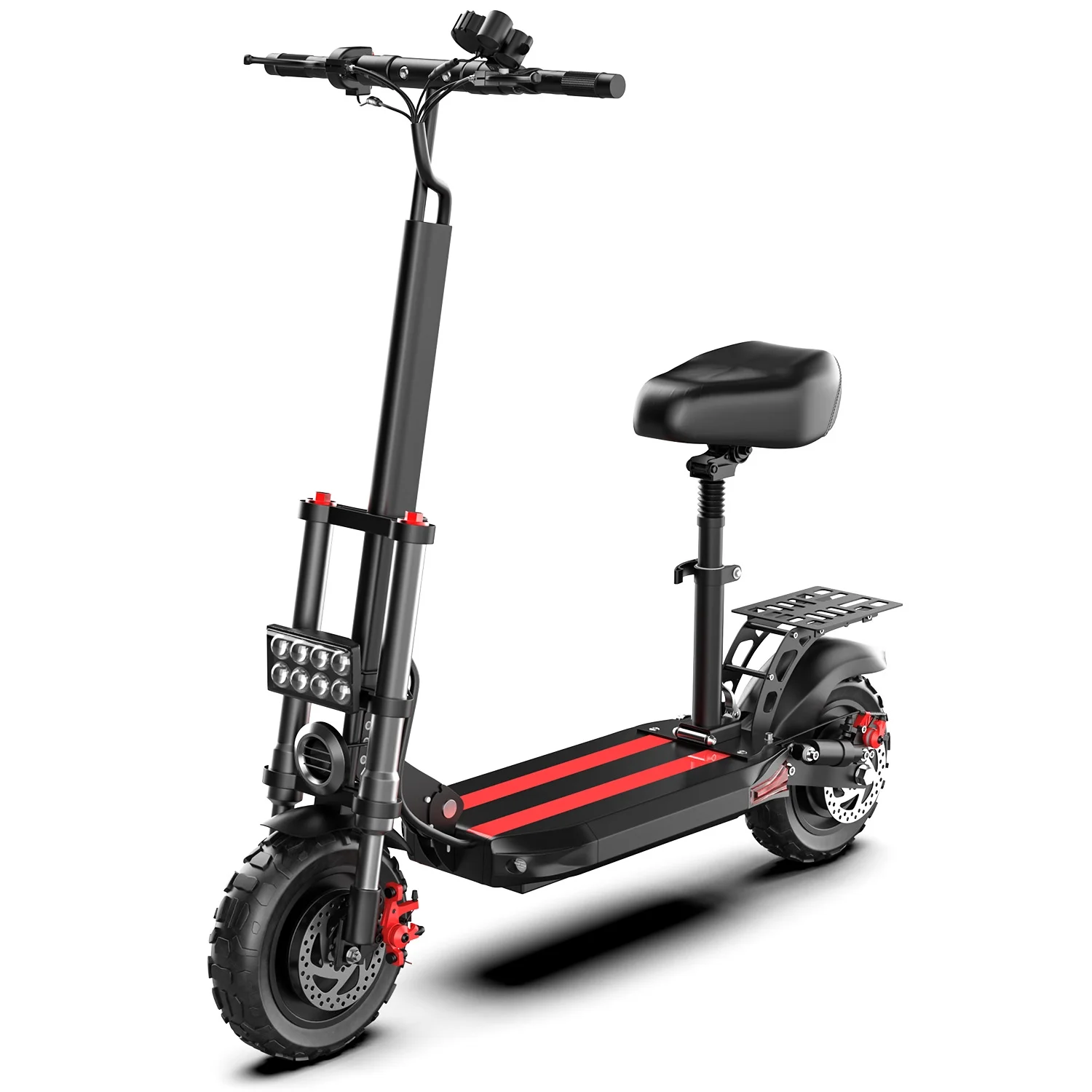 ASKGO Electric Scooter Adults, 2400W Dual Motor Heavy Duty Electric Scooter, 35MPH 45Miles Range Electric Scooter with Seat, 11