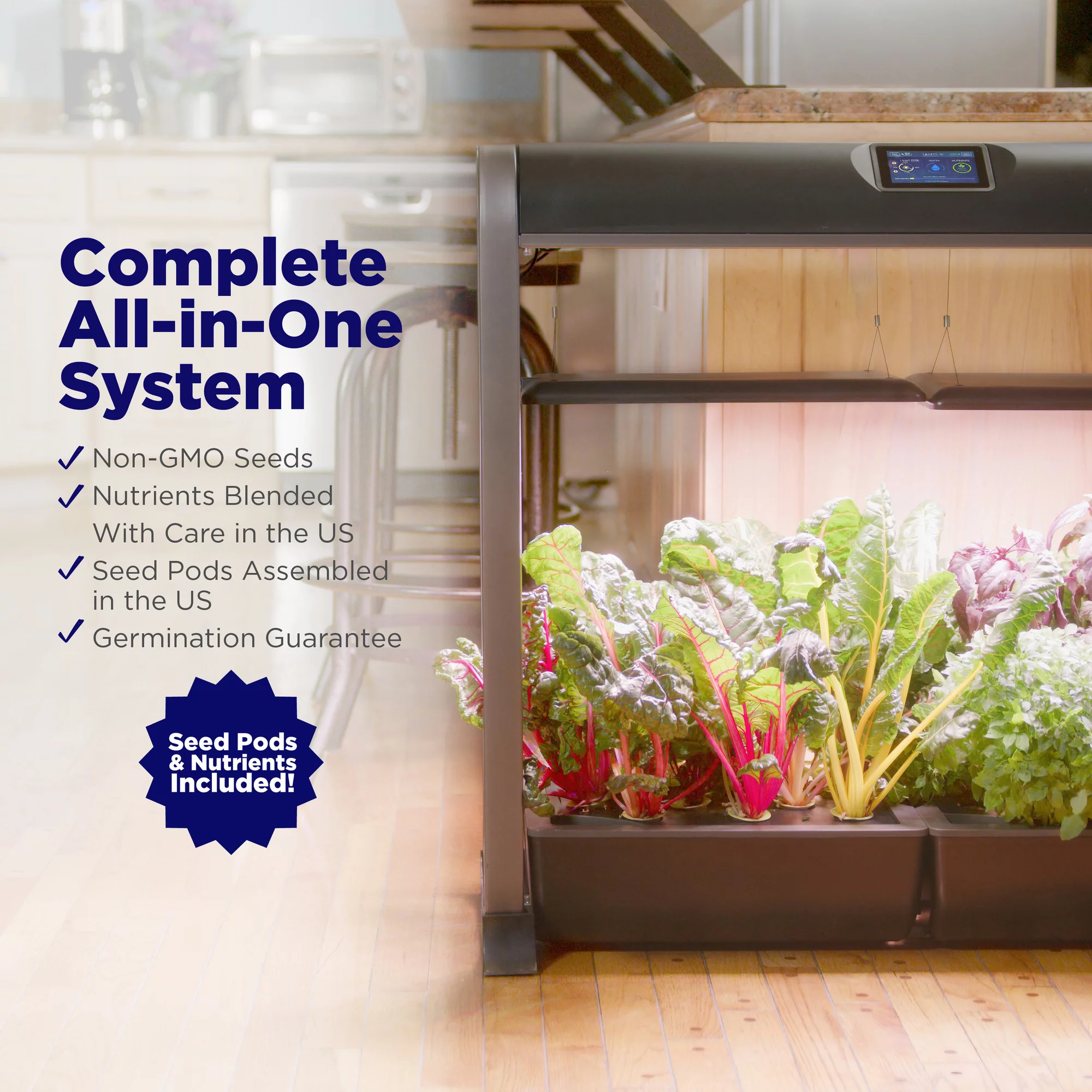 AeroGarden Farm 24Plus with Salad Bar Seed Pod Kit, Black