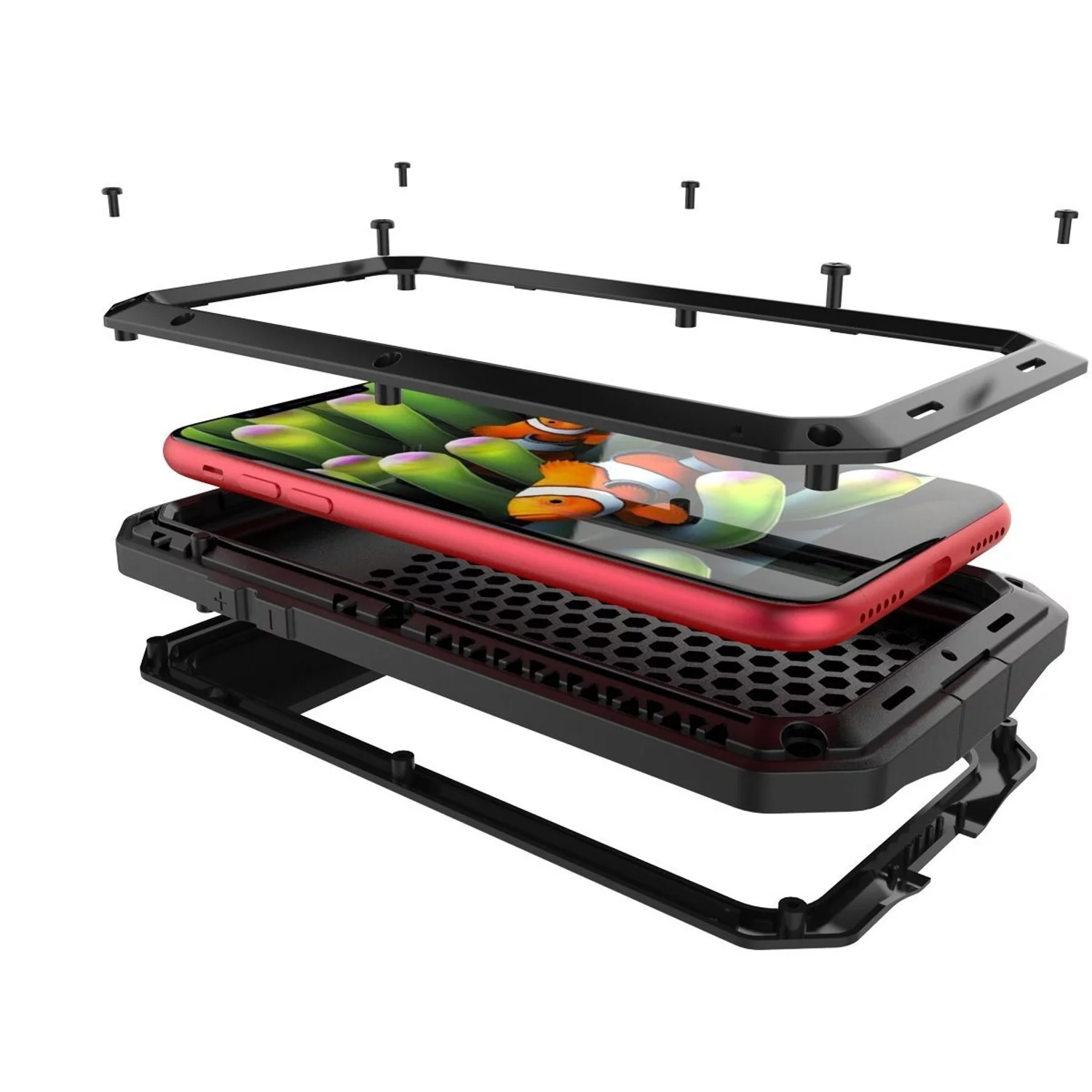 Gorilla Aluminum Metal Samsung Galaxy S22 Plus Case (Black) Heavy Duty Military Grade Shockproof and Scratch Resistant Protection, Rugged Outdoor Travel