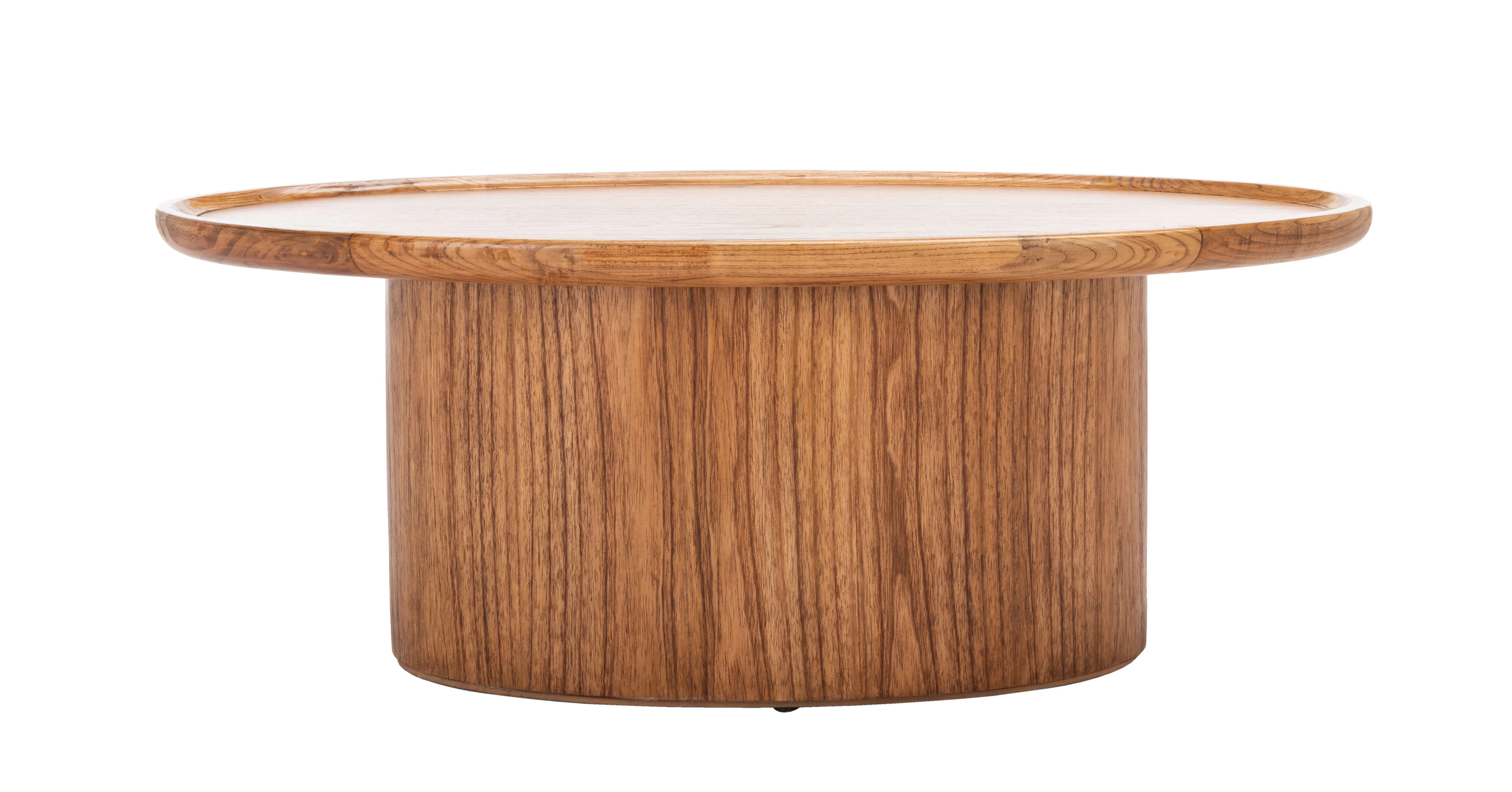 SAFAVIEH Flyte Rustic Wood Oval Coffee Table, Natural