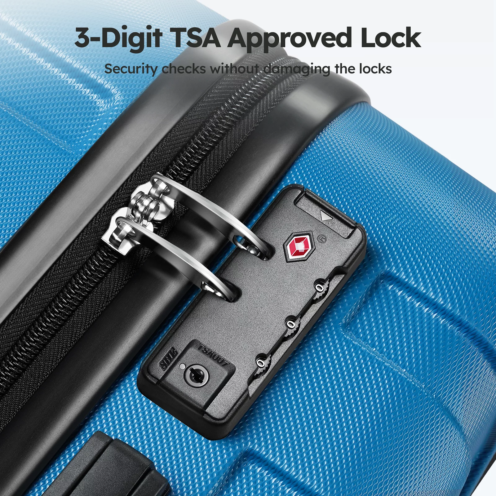 3 Piece Luggage Sets Hard Shell Suitcase Set with Spinner Wheels for Travel Trips Business 20