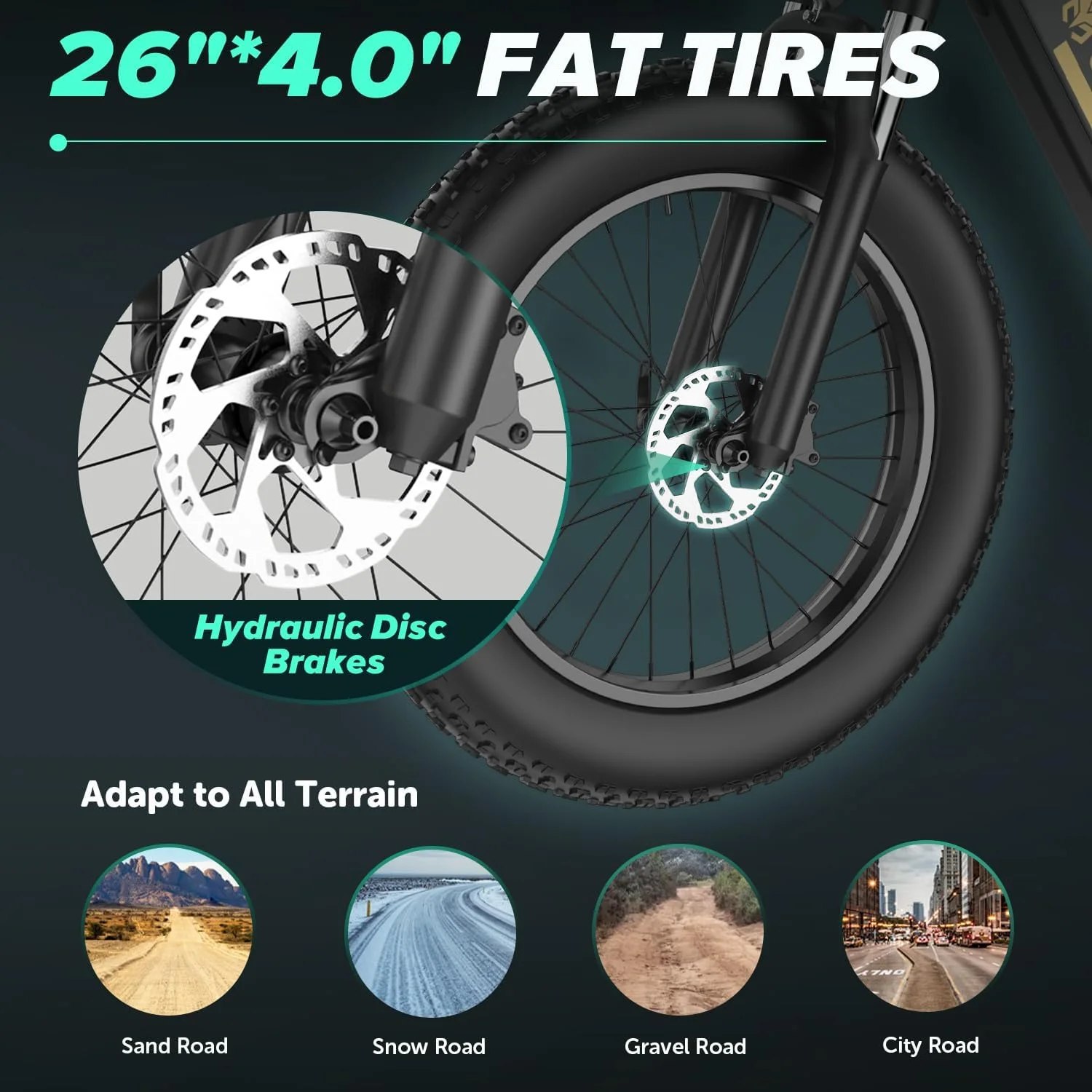 CYCROWN CycUltra-W Electric Bike for Adults, 1000W Powerful Motor 75Miles Ebike, 9 Speed Ebike, 26